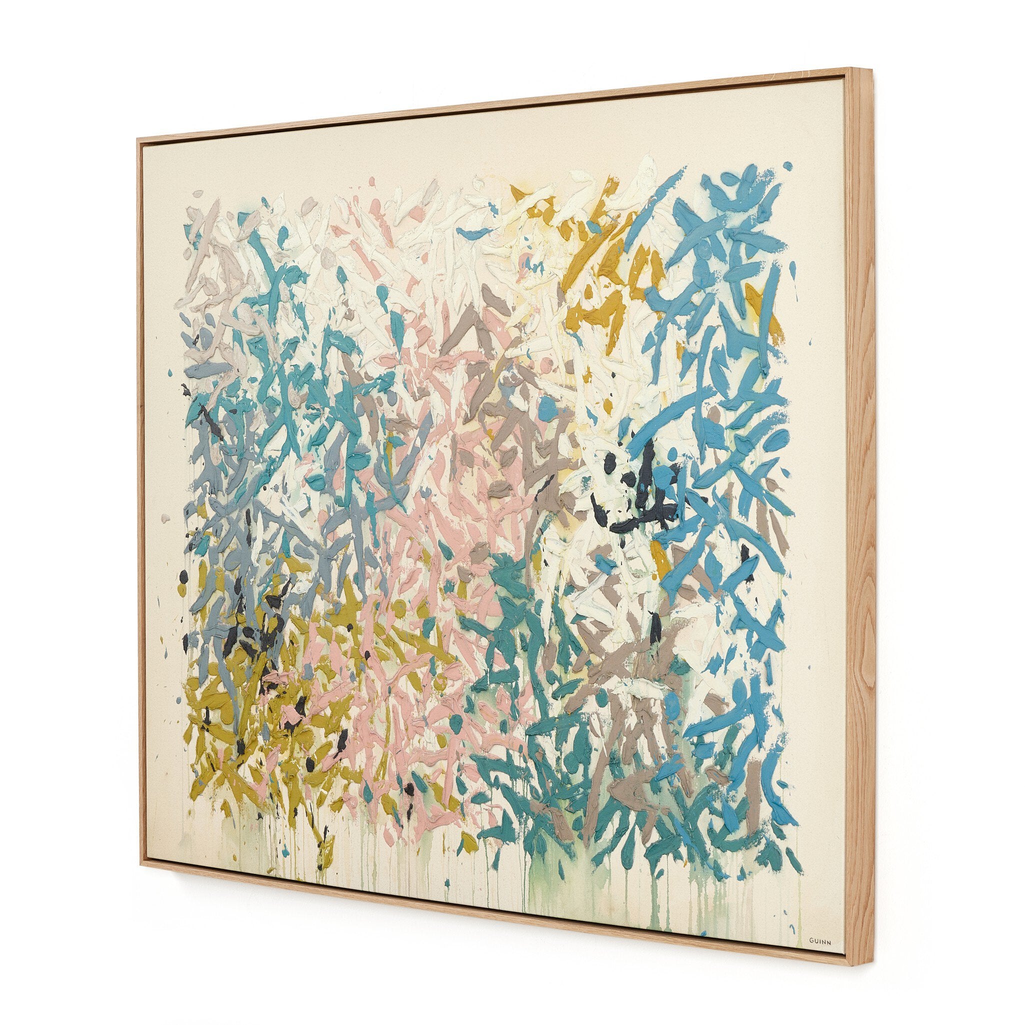 Four Hands Our Hands Are Open No. 18 by Tyler Guinn — 242551-003 - 40.0x32.0-Vertical Grain White Oak Floater-Large