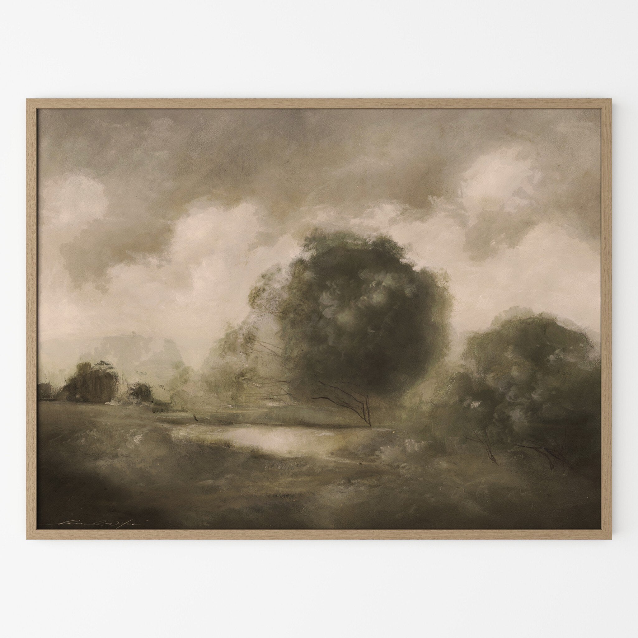 Four Hands Peace Like A River #3 by Hannah Winters — 242592-006 - 32.0x24.0-Vertical Grain 1.5 White Oak-Medium
