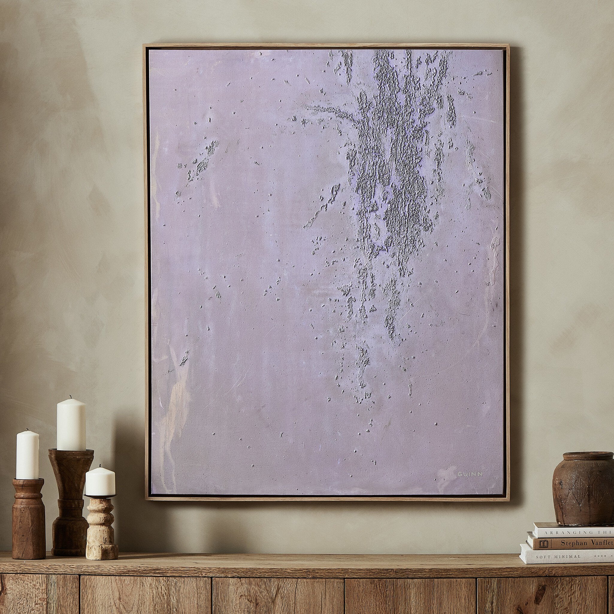 Four Hands Where The Wild Lilacs Grow by Tyler Guinn — 242609-003 - 32.0x40.0-Vertical Grain White Oak Floater-Large