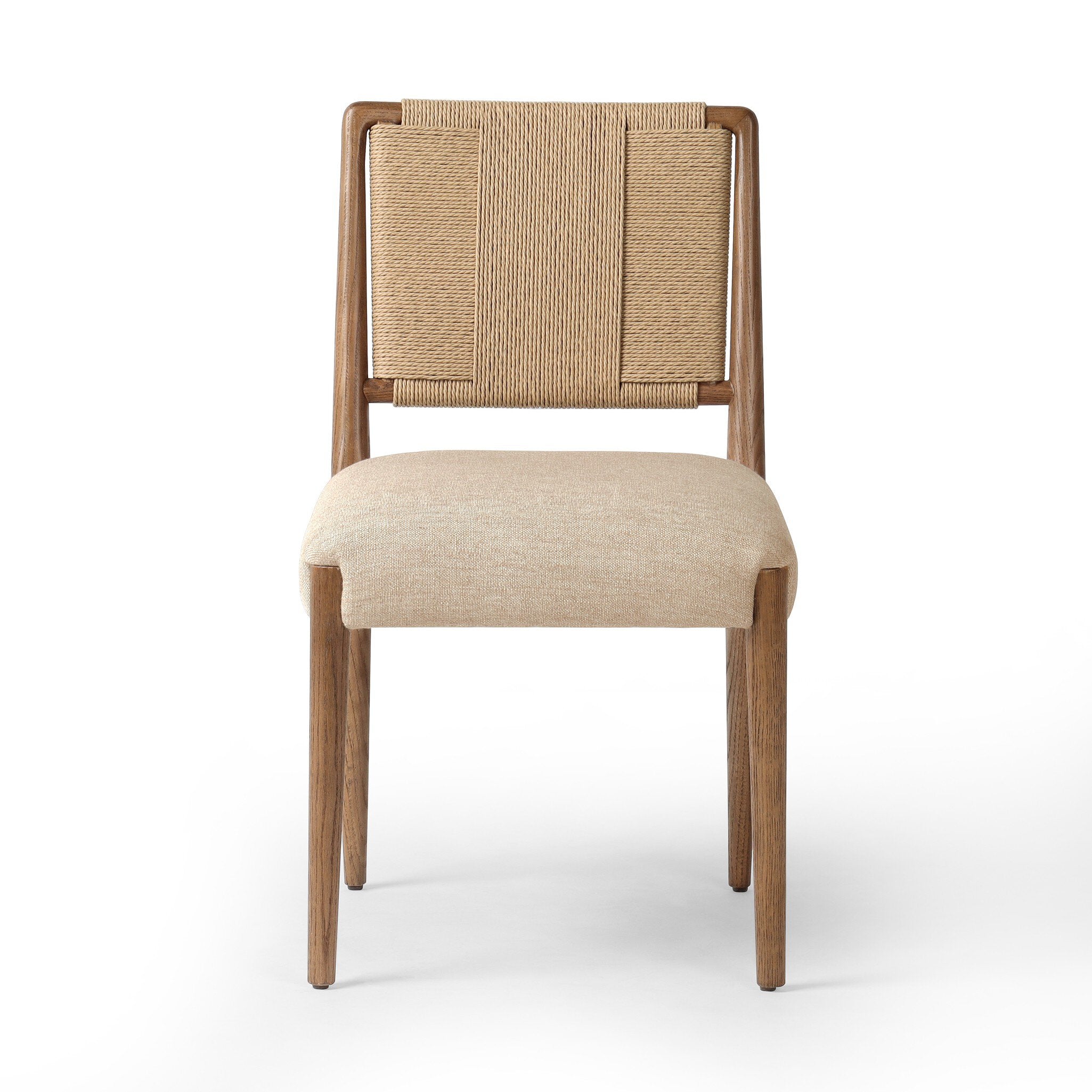 Four Hands Rothler Dining Chair — Alcala Wheat-Tan Ash-Double Twisted Paper Cord