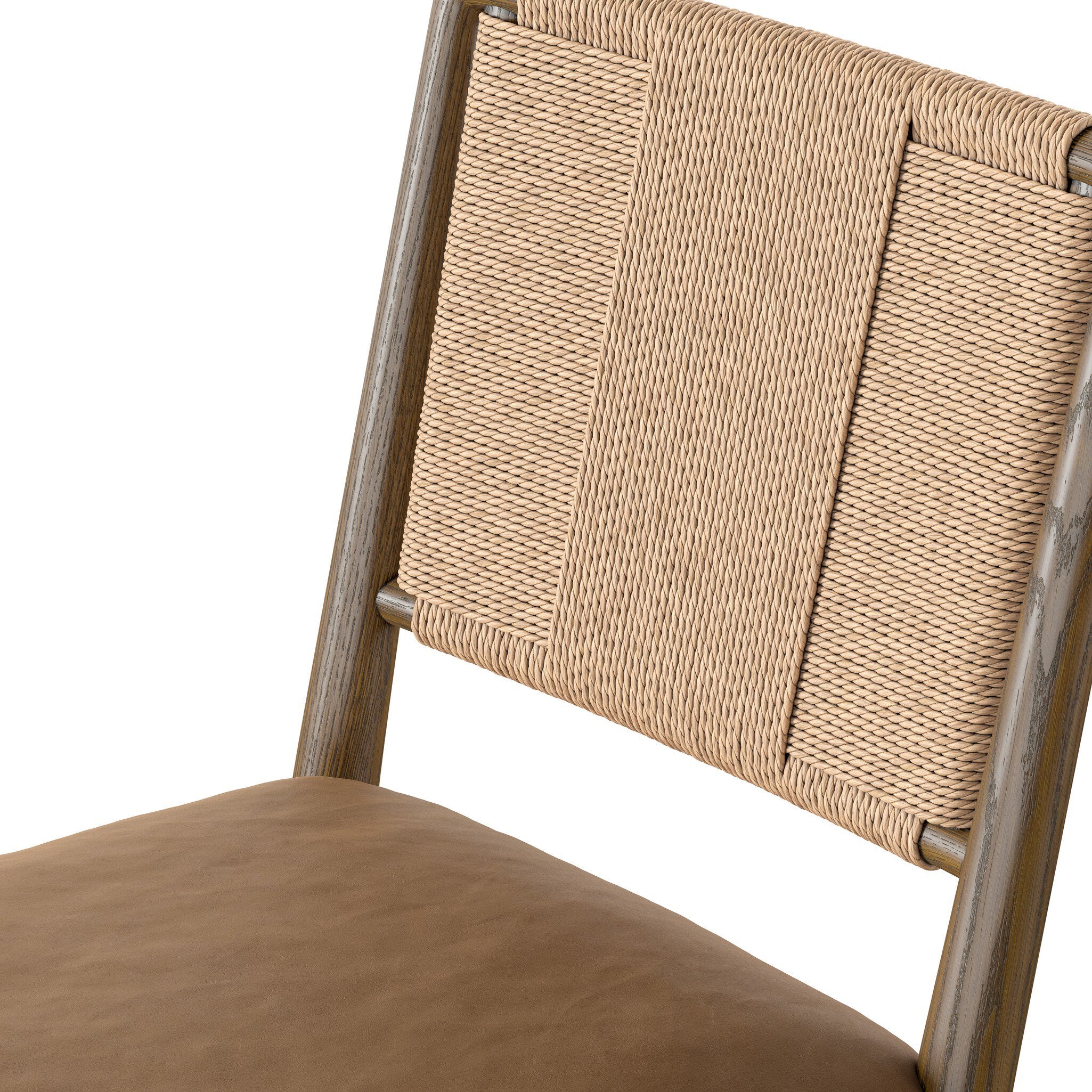 Four Hands Rothler Dining Chair — Maestro Camel-Tan Ash-Double Twisted Paper Cord
