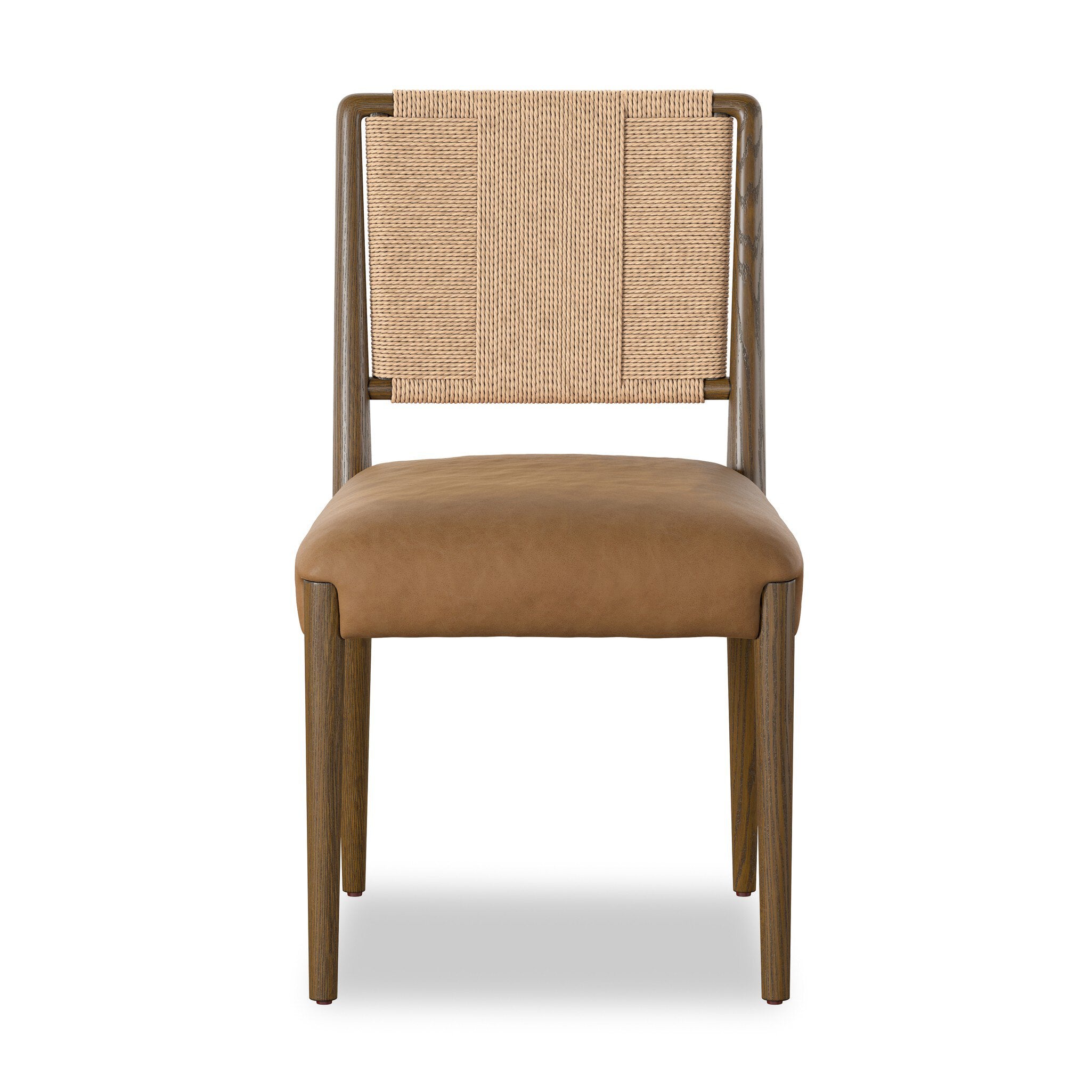 Four Hands Rothler Dining Chair — Maestro Camel-Tan Ash-Double Twisted Paper Cord