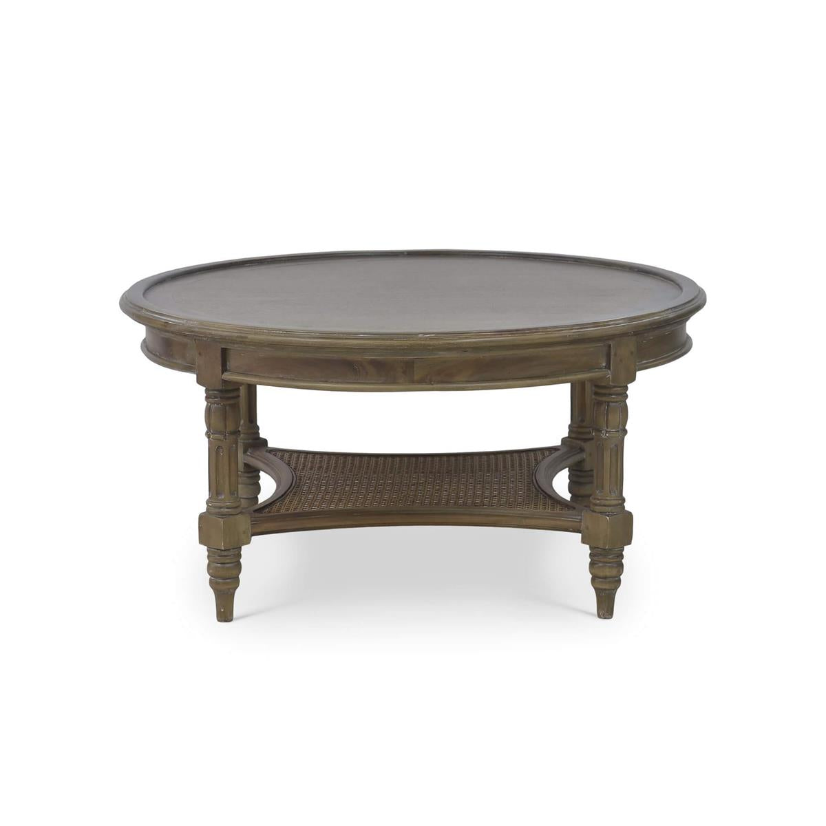 Bramble Montego Coffee Table Small — Straw Wash / Rattan Glaze