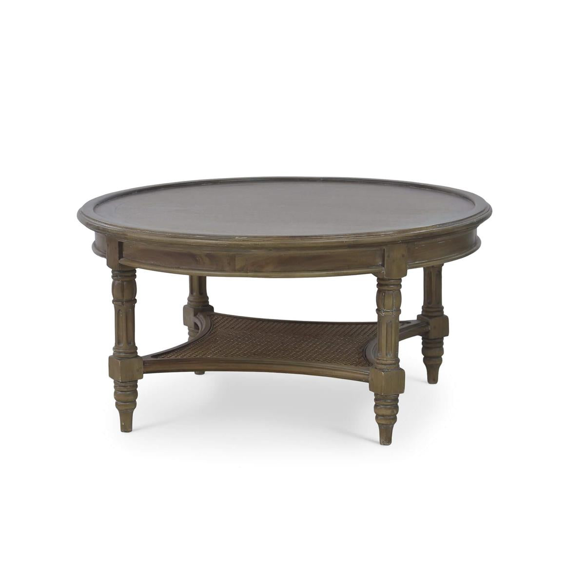 Bramble Montego Coffee Table Small — Straw Wash / Rattan Glaze