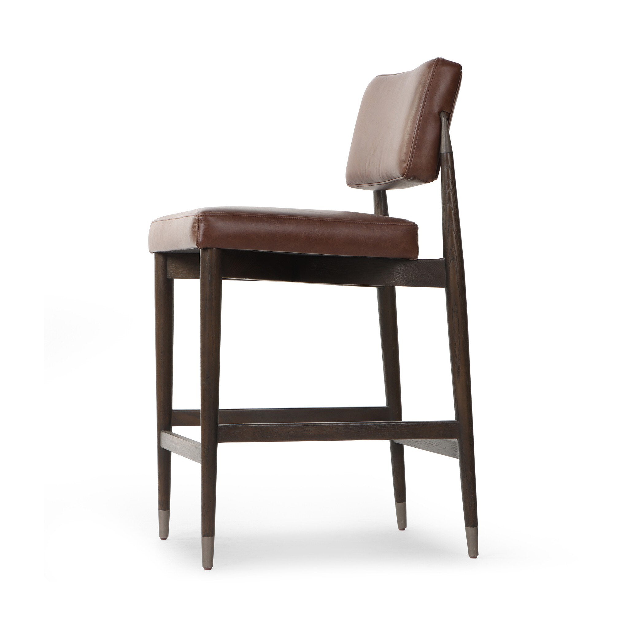 Four Hands Anton Bar + Counter Stool — Havana Brown-Burnt Oak-Raw Iron-Counter