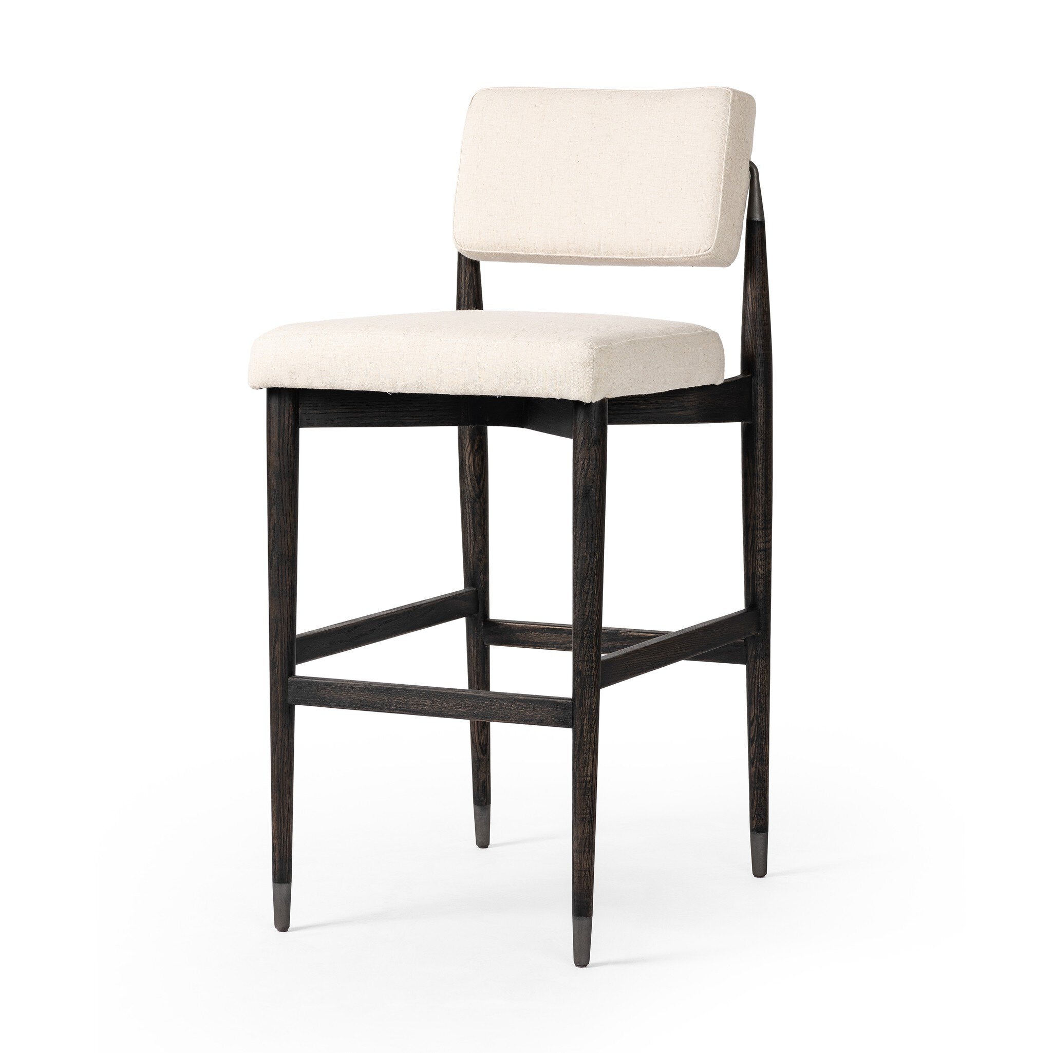 Four Hands Anton Bar + Counter Stool — Savile Flax-Black Wash-Raw Iron-Bar