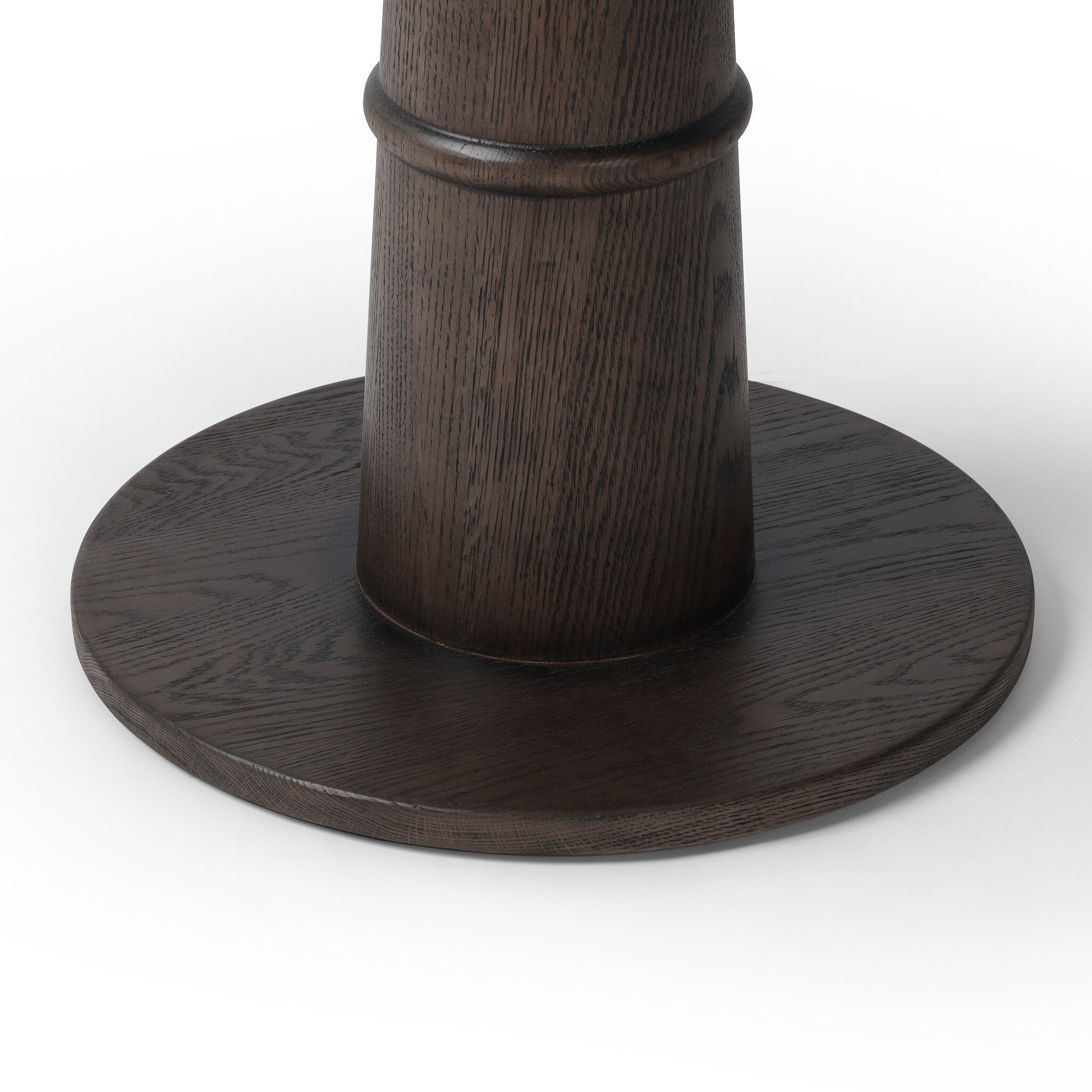 Four Hands Goetz Bar + Counter Table — Brown Ash-Honed White Marble-Bar