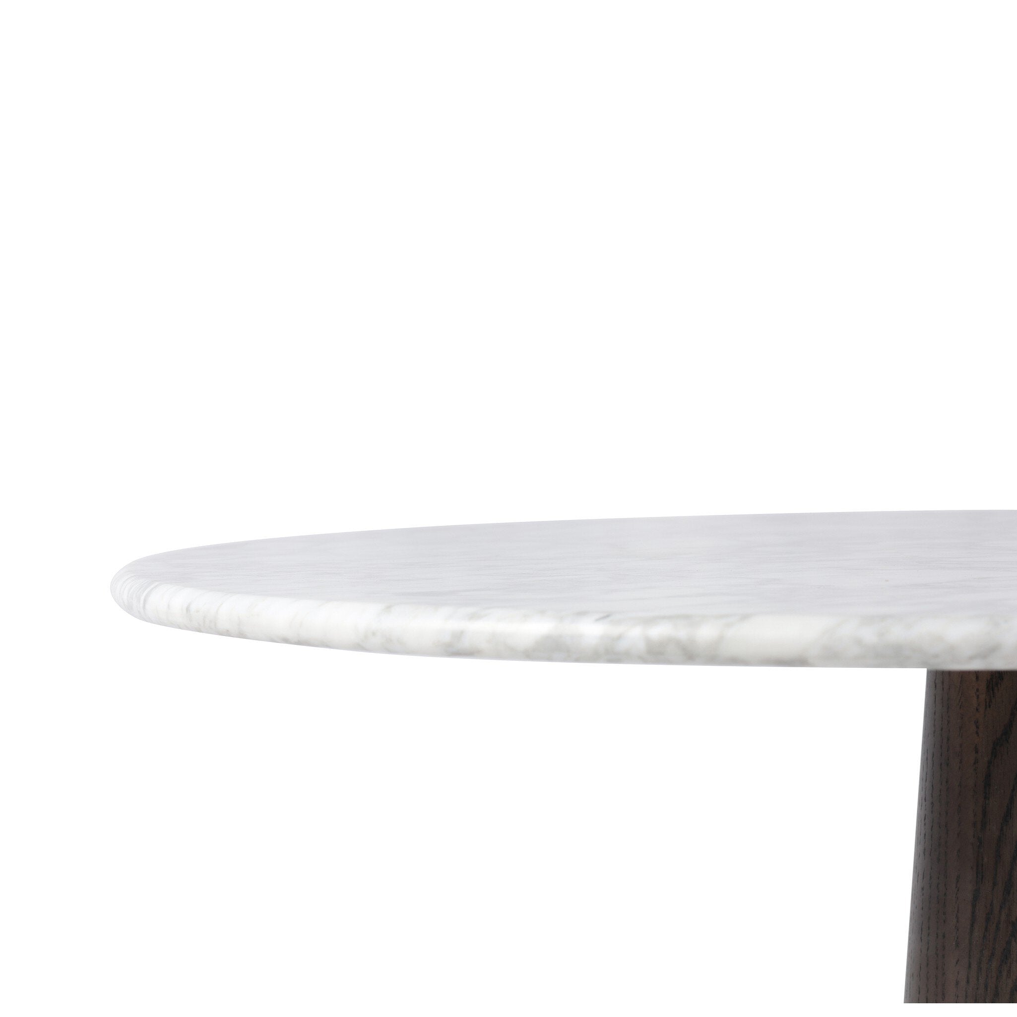 Four Hands Goetz Bar + Counter Table — Brown Ash-Honed White Marble-Counter