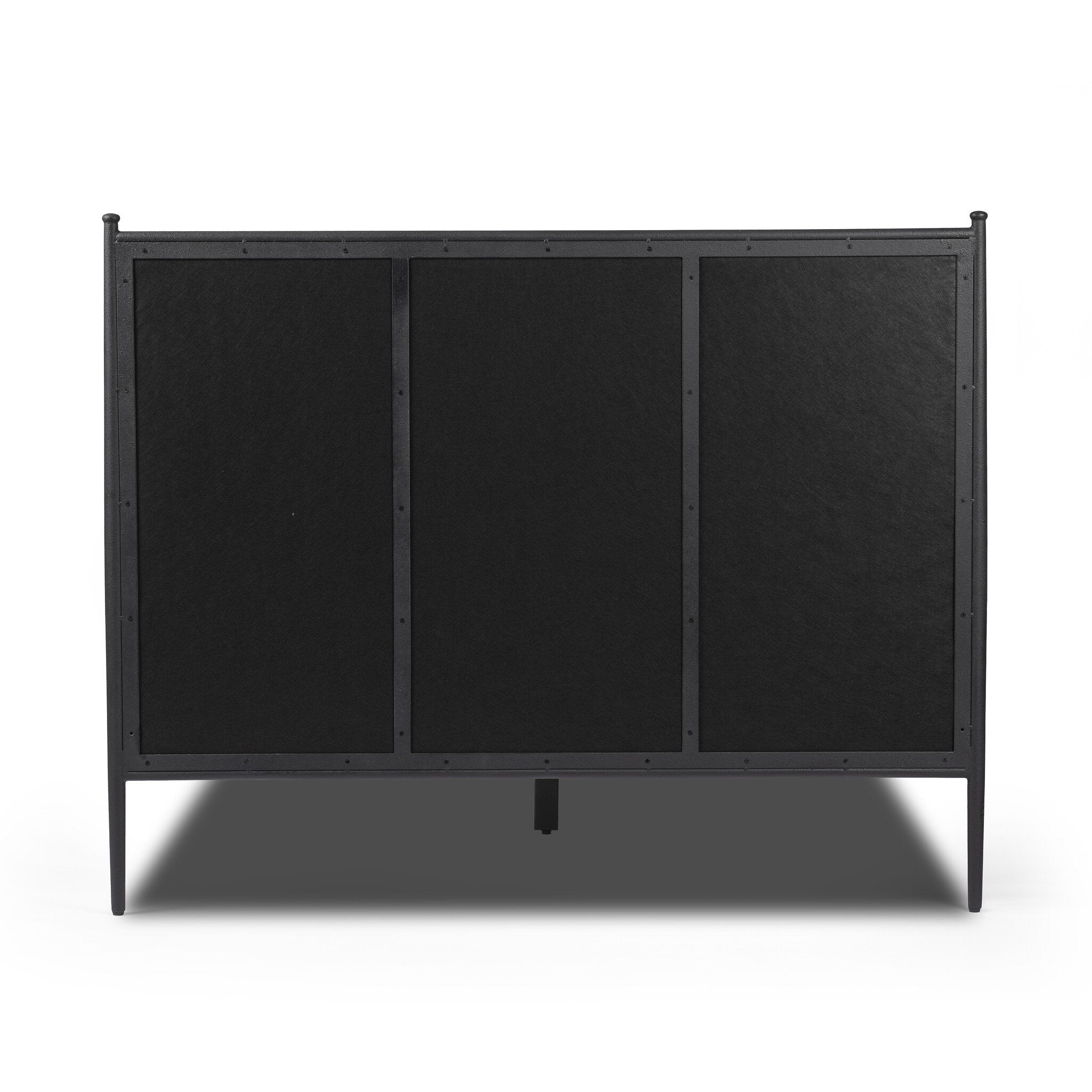 Four Hands Xander Bed — Savoy Parchment-Textured Black Iron-King