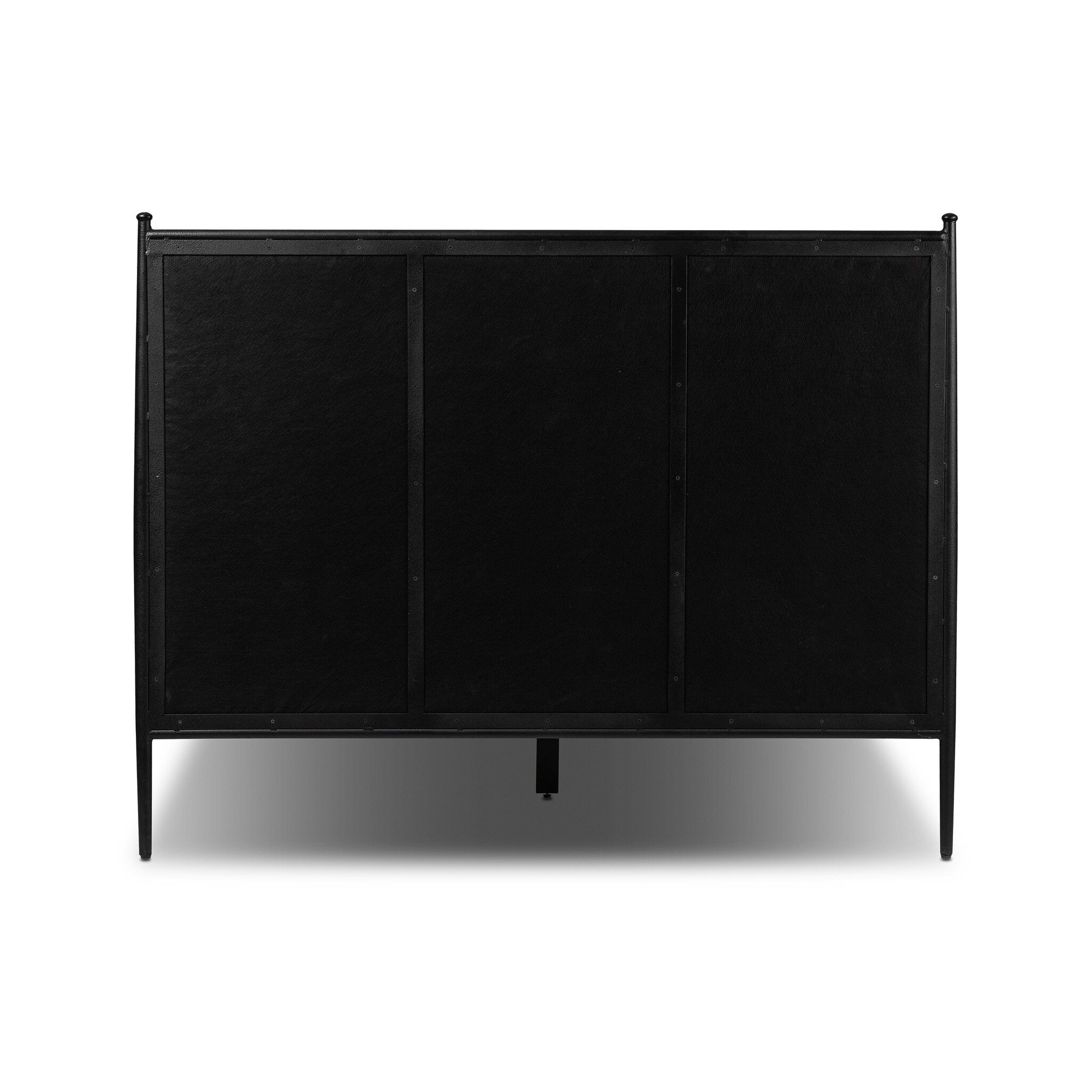 Four Hands Xander Bed — Fallingbrook Cafe-Textured Black Iron-Queen