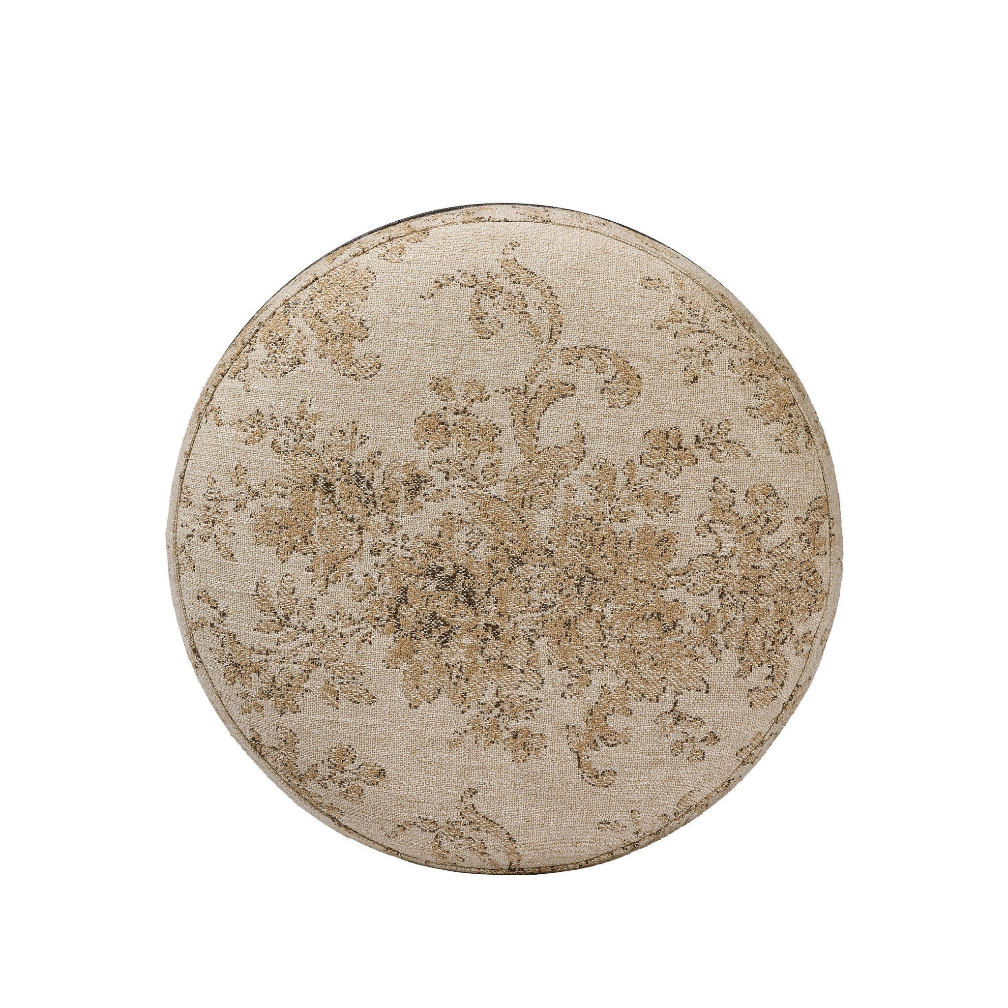 Four Hands Corinne Accent Stool — Fallingbrook Natural-Hammered Bronze-Textured Bronze
