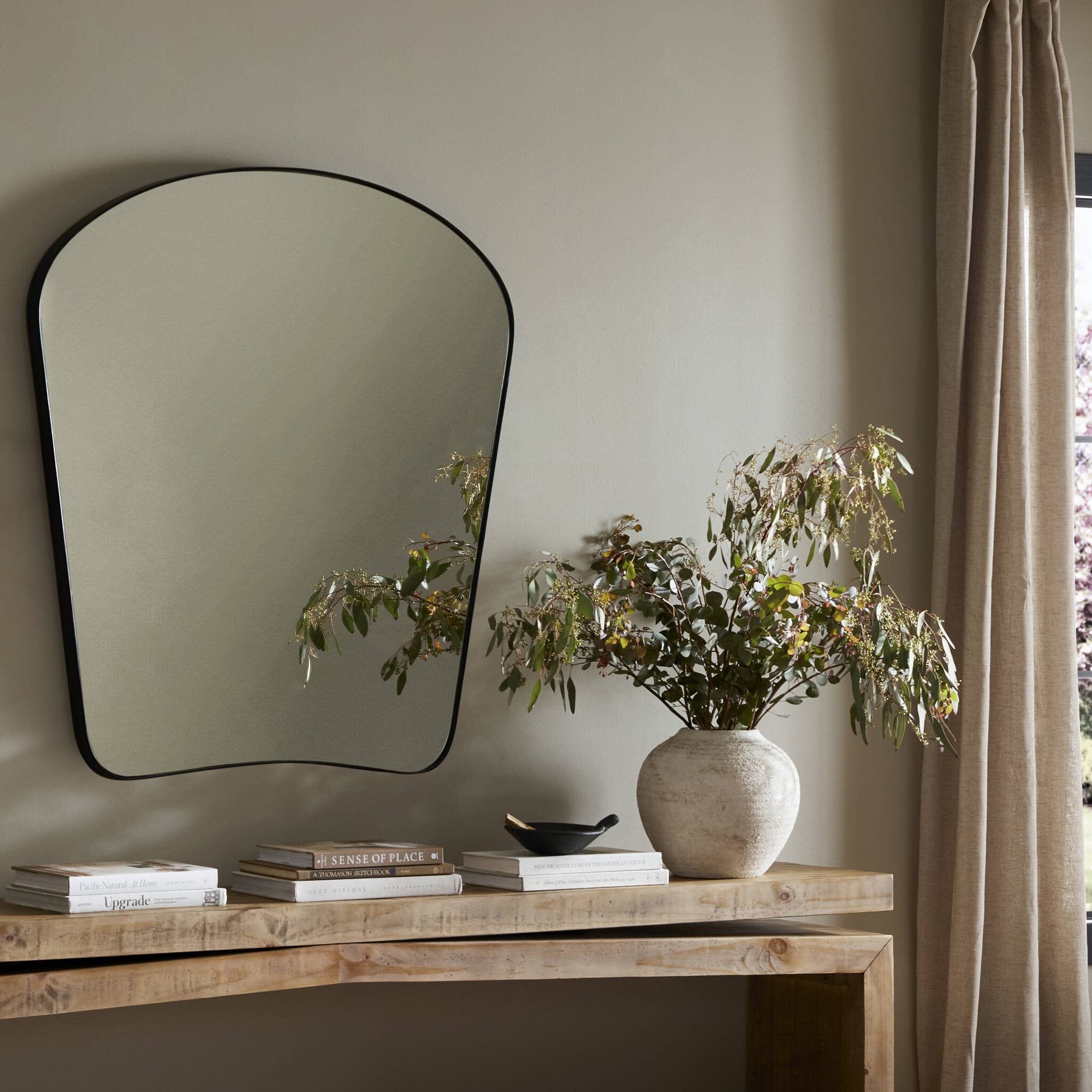 Four Hands Merona Mantel Mirror — Iron Matte Black