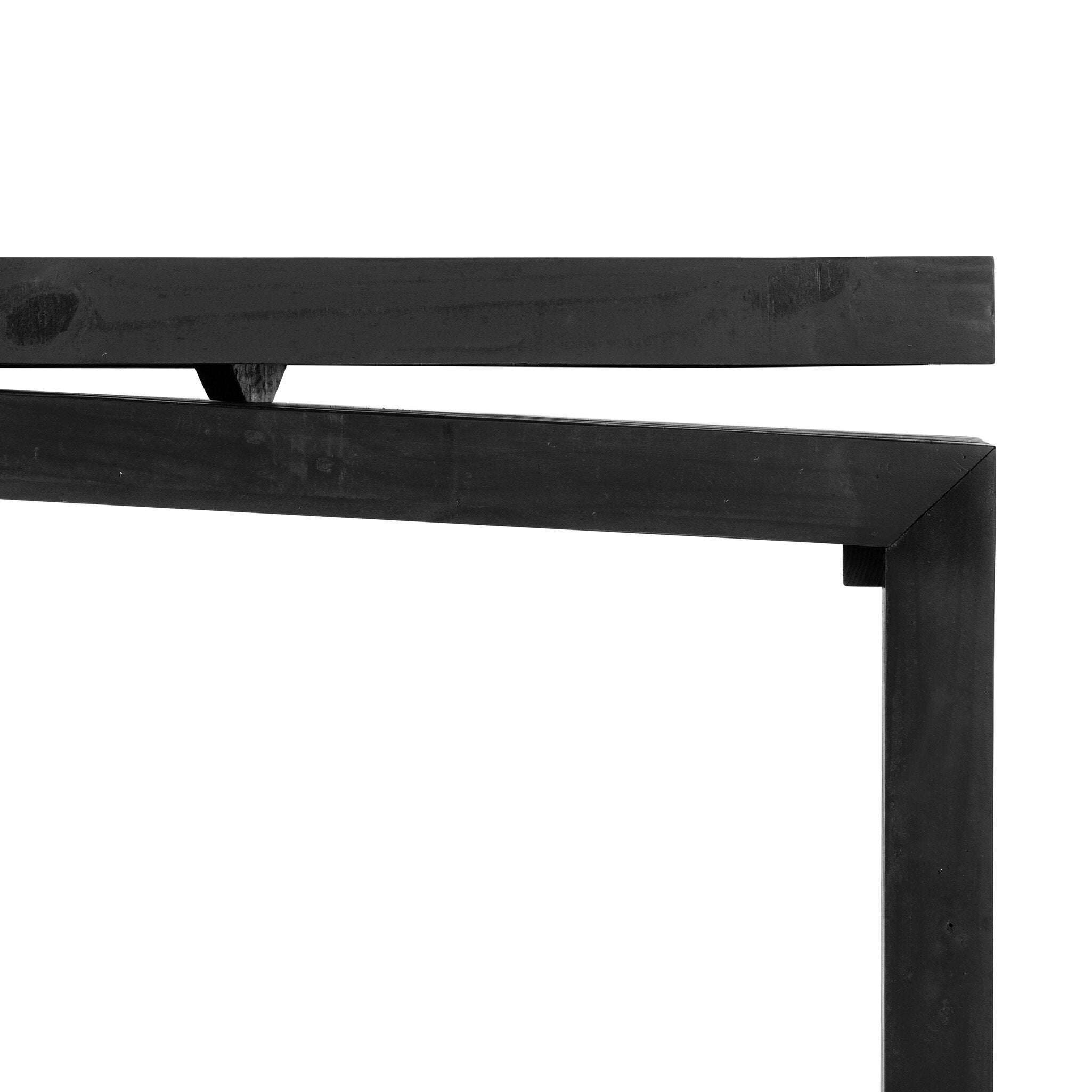 Four Hands Matthes Console Table - 94" — Aged Black Pine