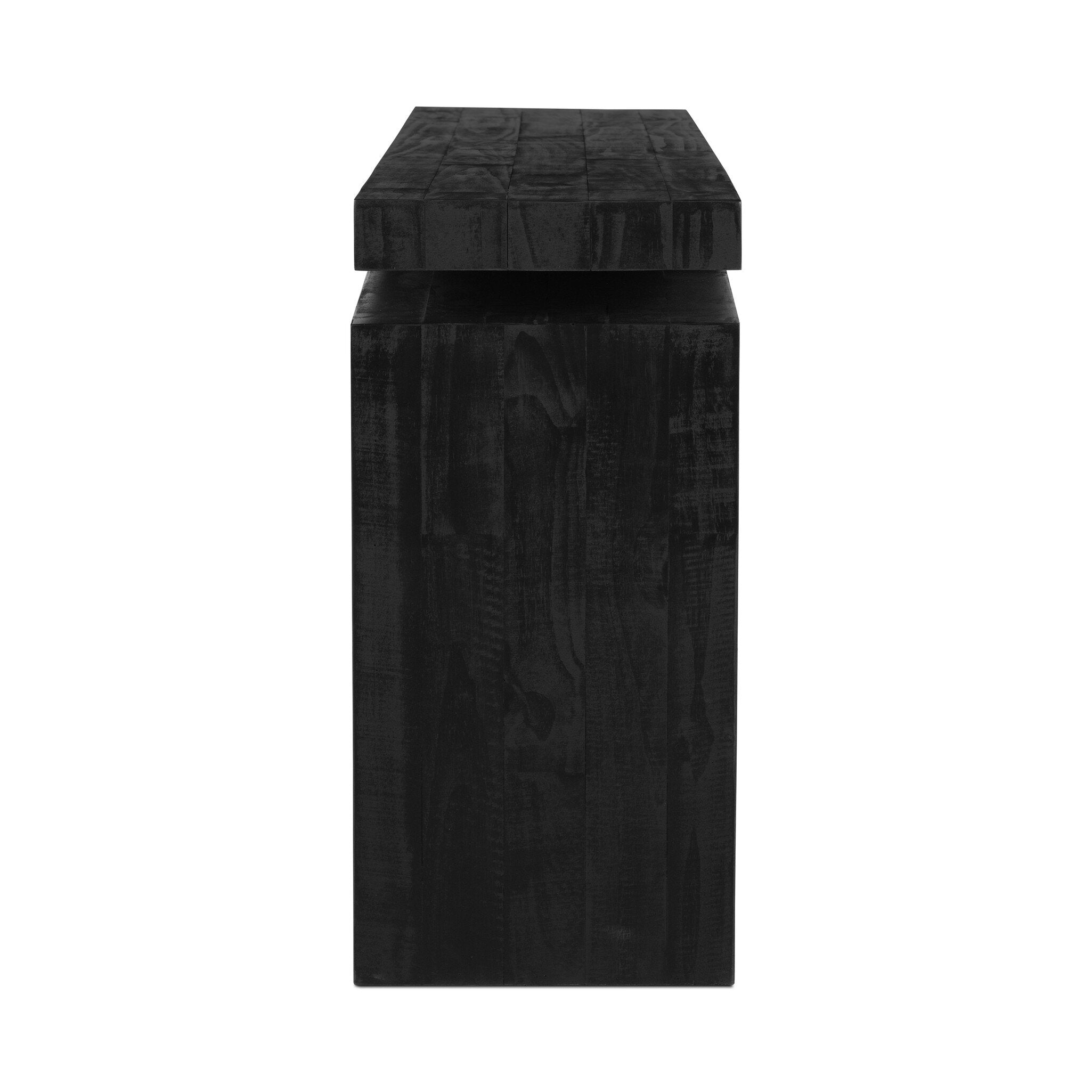 Four Hands Matthes Console Table - 94" — Aged Black Pine