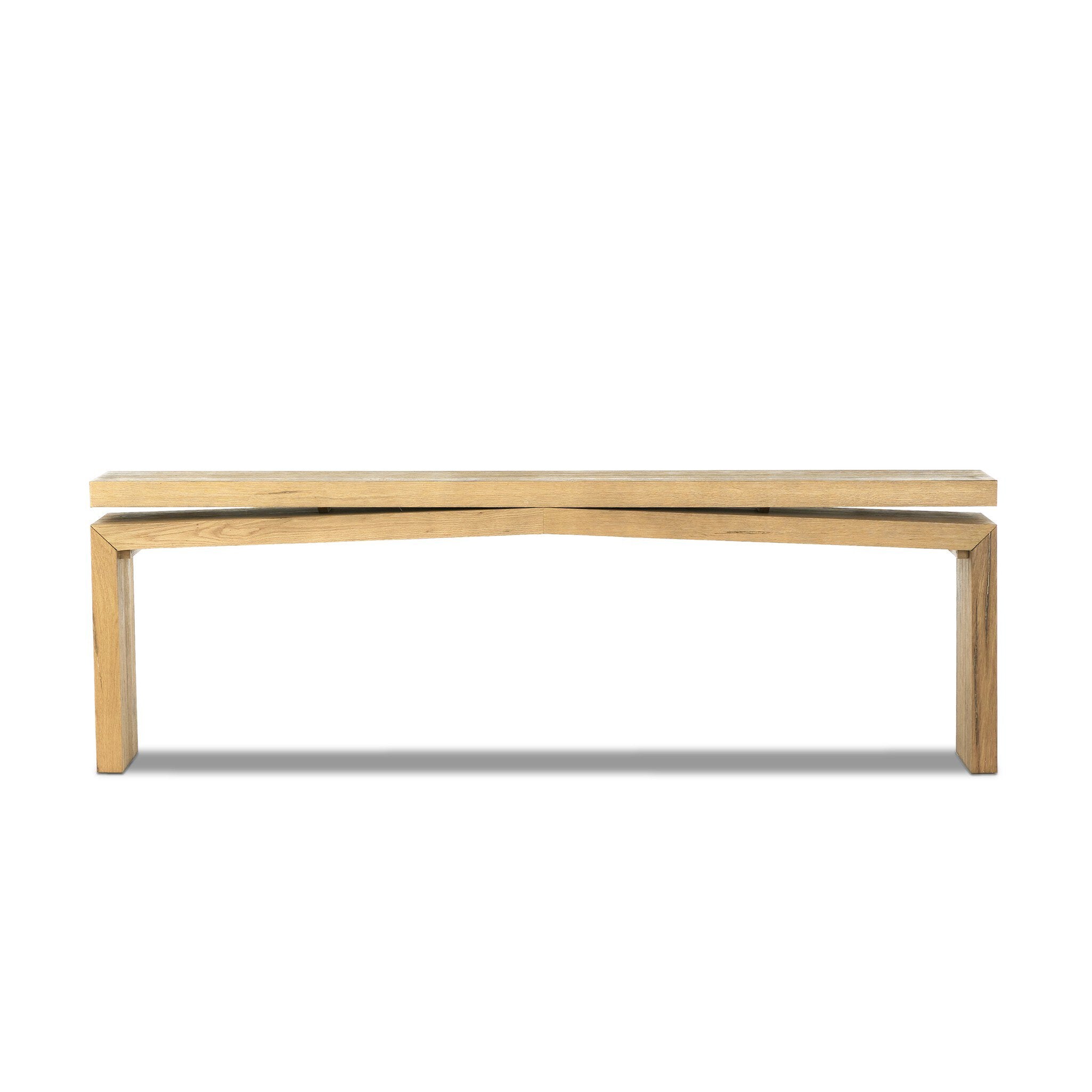 Four Hands Matthes Console Table - 94" — Worn Oak Veneer