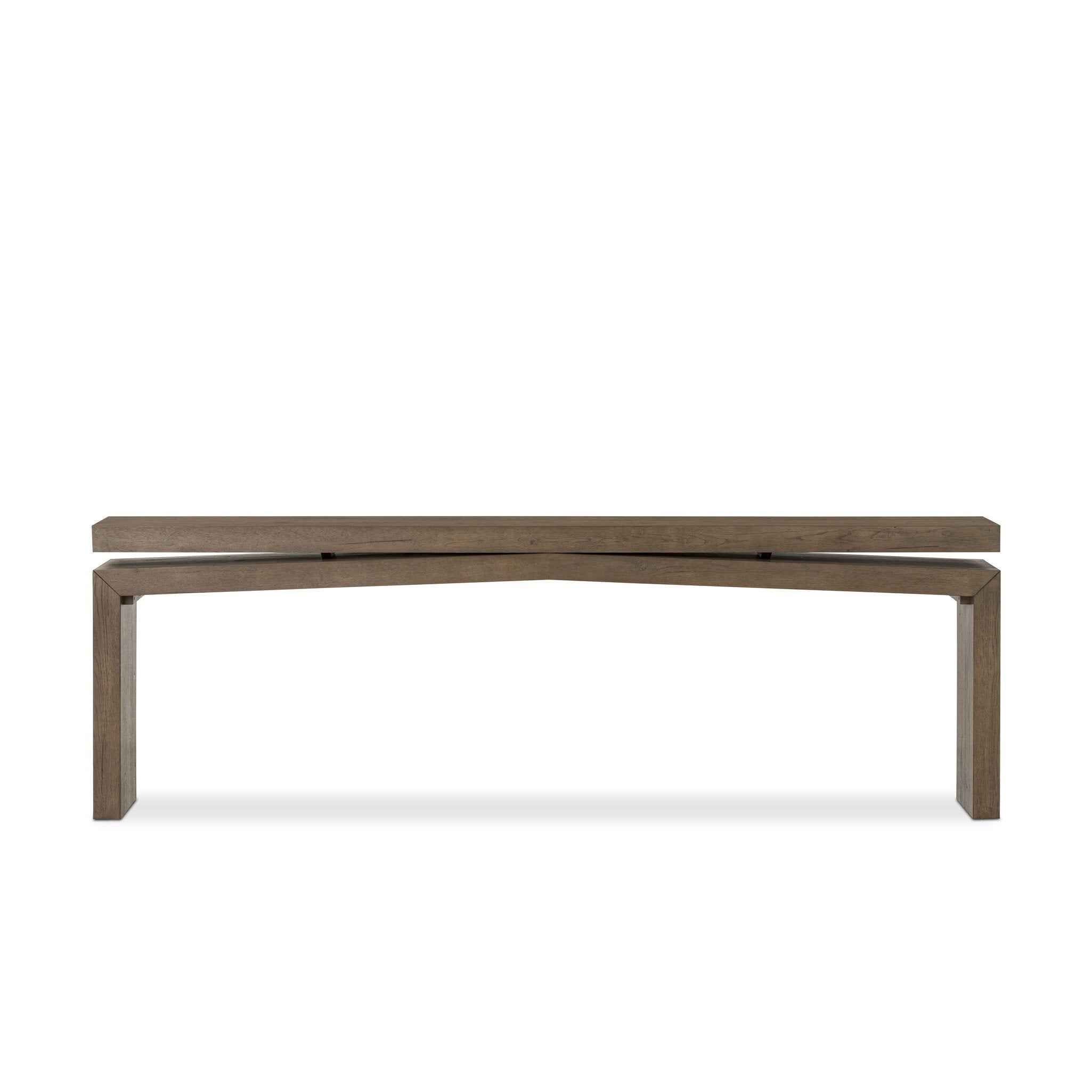 Four Hands Matthes Console Table - 94" — Rustic Grey Veneer