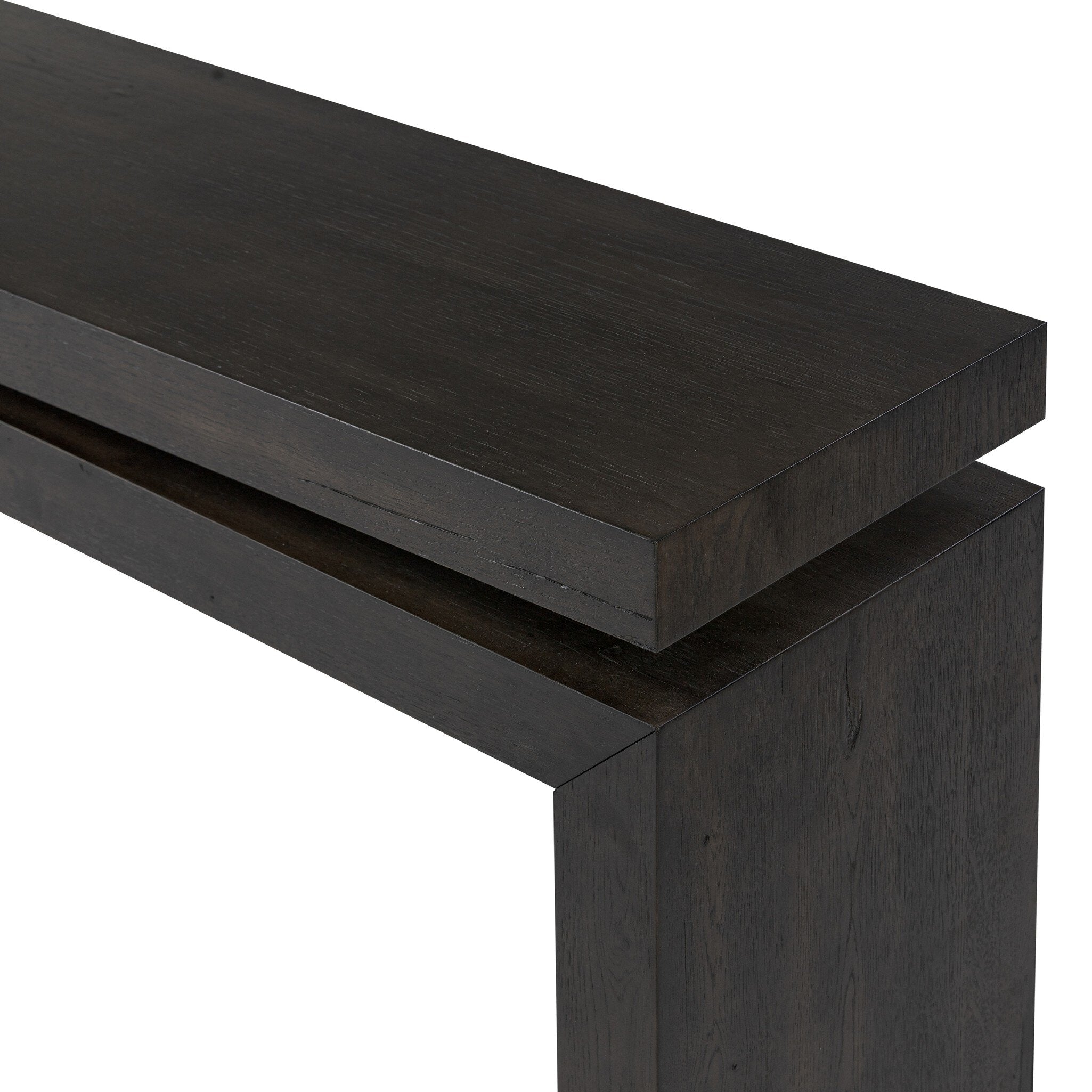 Four Hands Matthes Console Table - 94" — Smoked Black Veneer