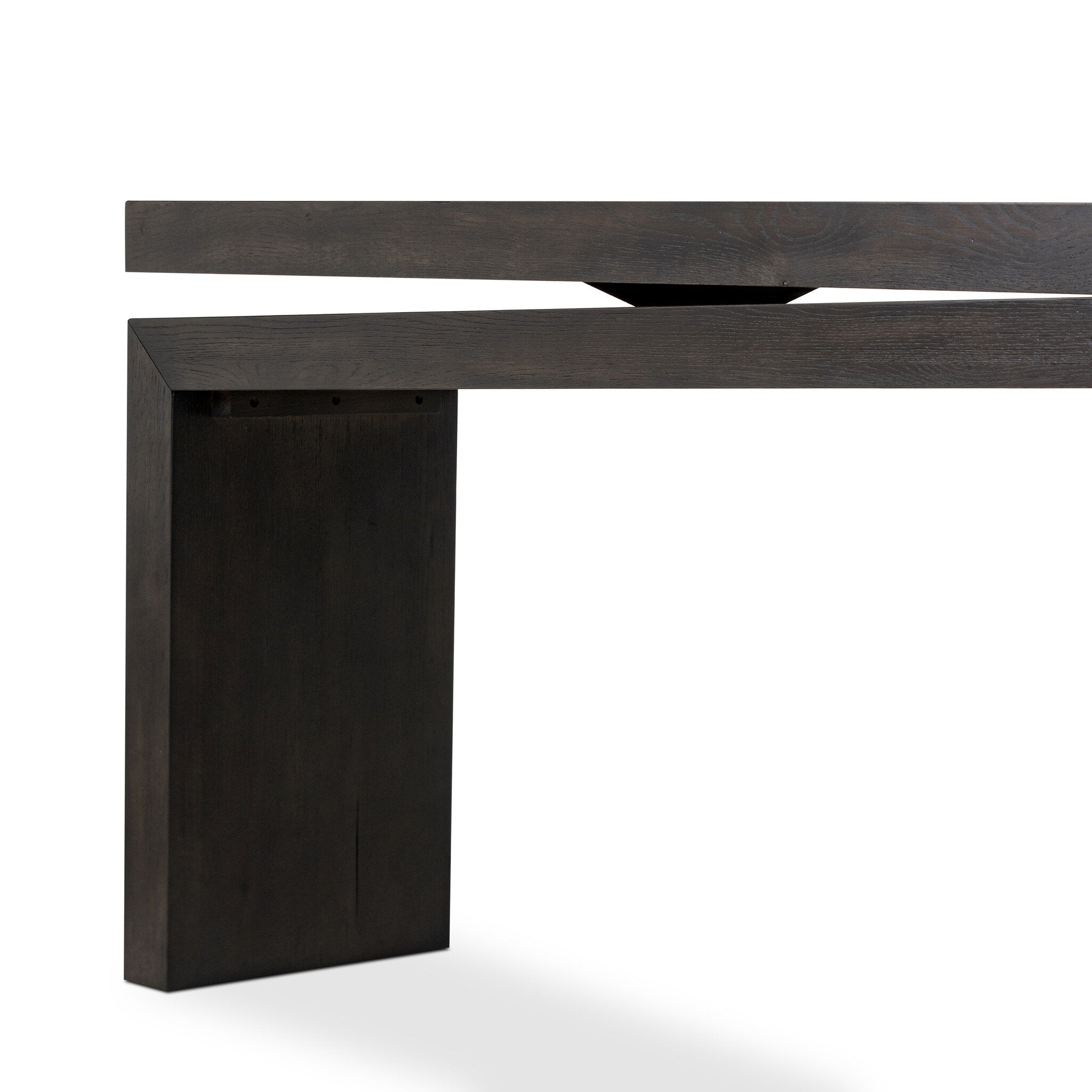 Four Hands Matthes Console Table - 94" — Smoked Black Veneer