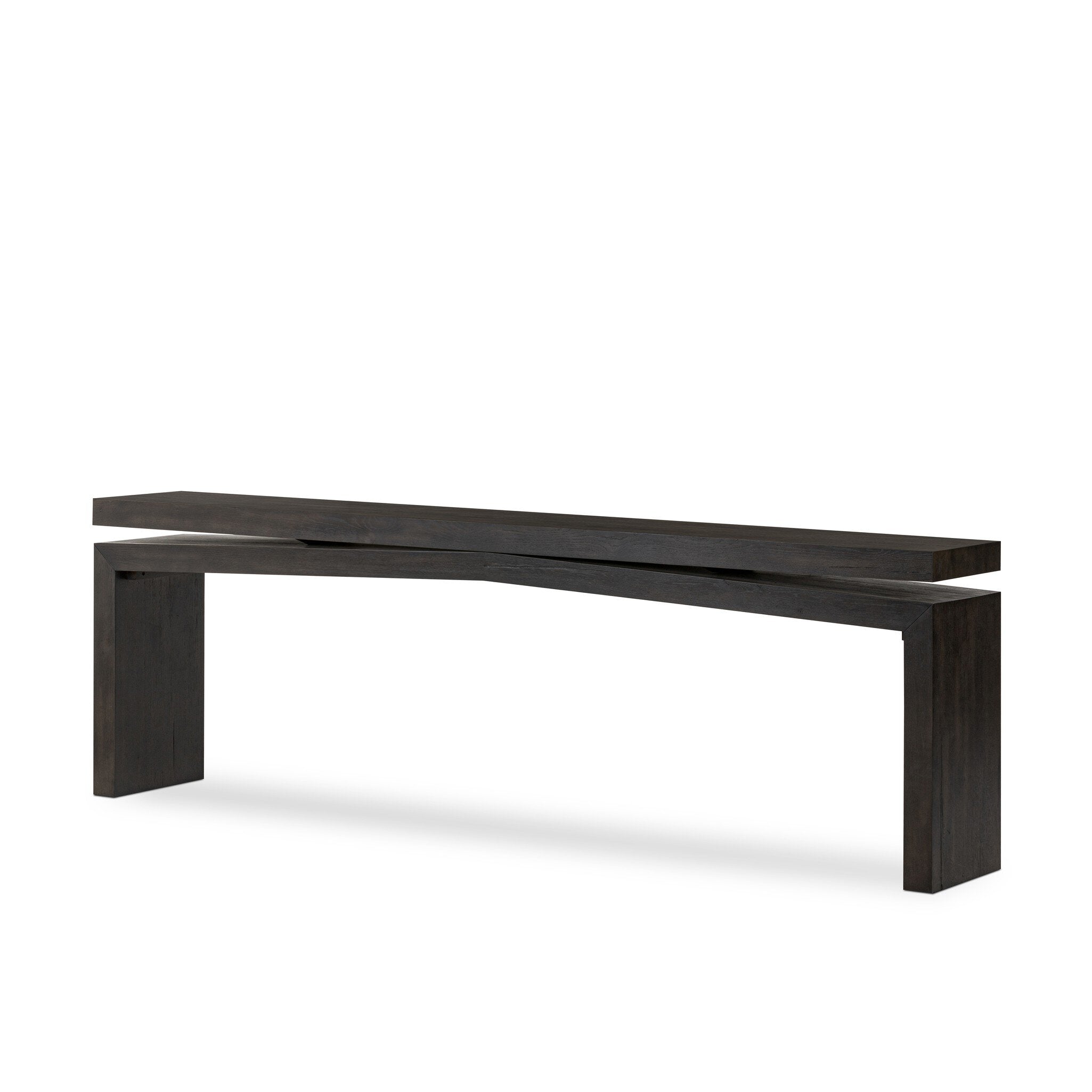 Four Hands Matthes Console Table - 94" — Smoked Black Veneer