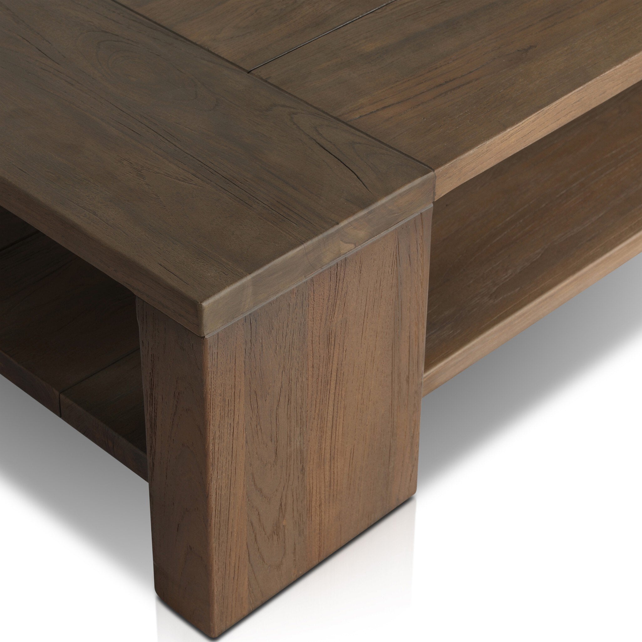 Four Hands Roca Outdoor Coffee Table — Stained Heritage Brown-FSC