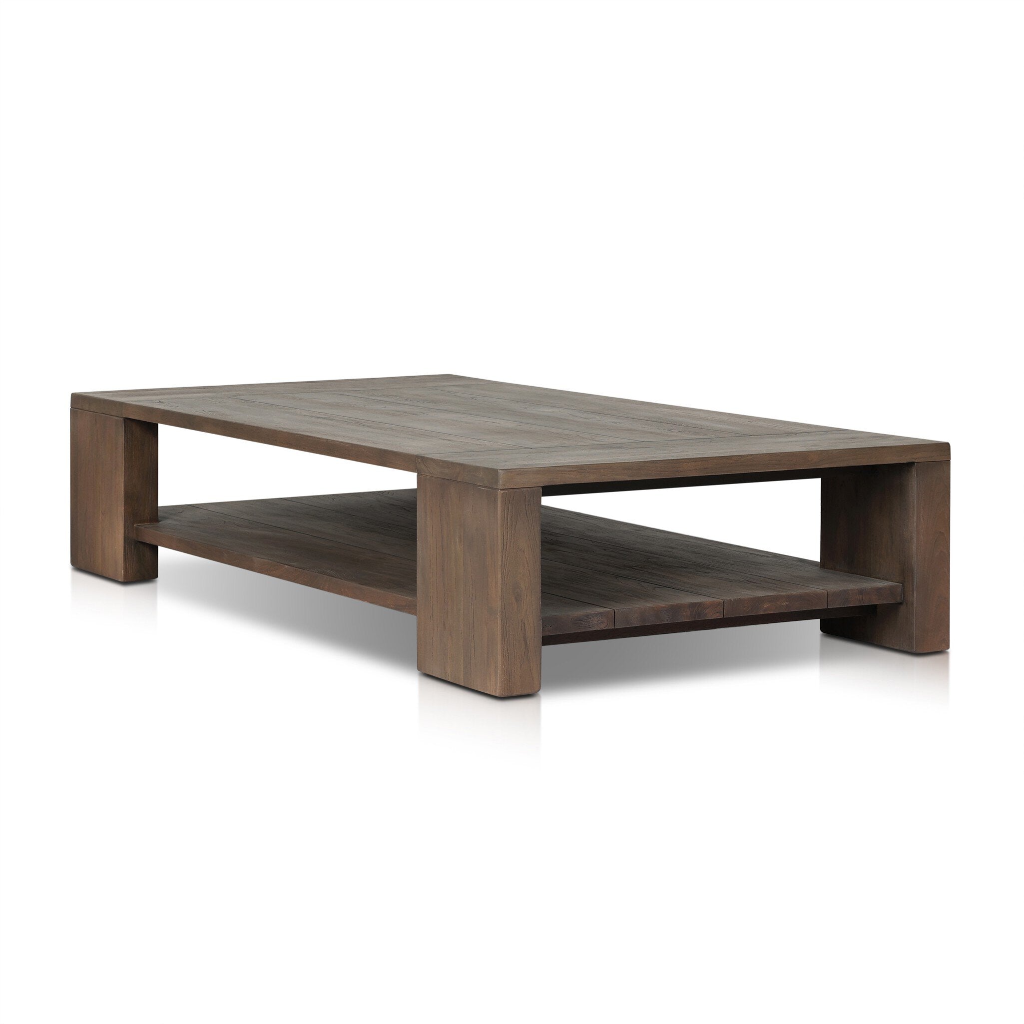 Four Hands Roca Outdoor Coffee Table — Stained Heritage Brown-FSC