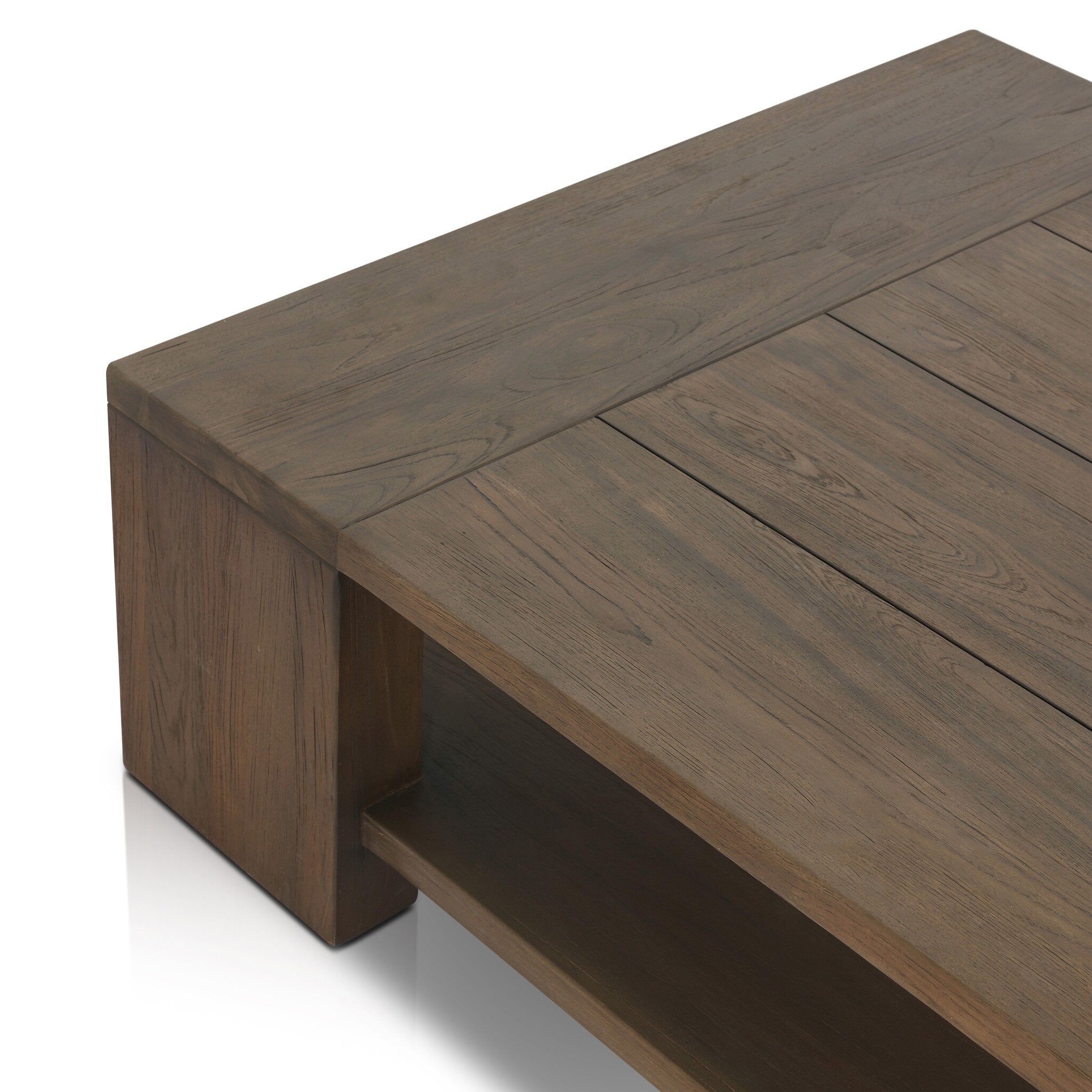 Four Hands Roca Outdoor Coffee Table — Stained Heritage Brown-FSC