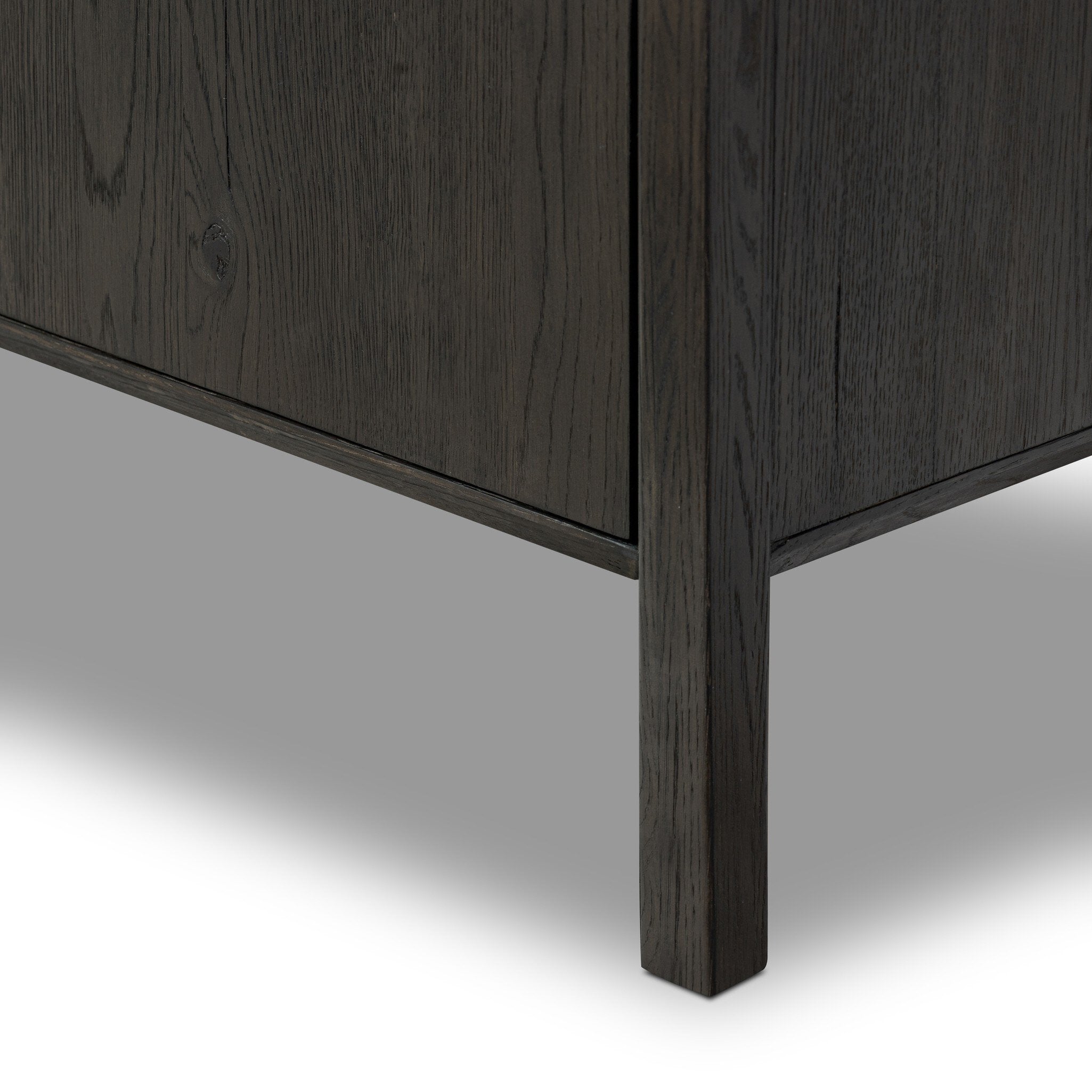 Four Hands Orwin Wide Bookshelf — Smoked Black Oak-Smoked Black Oak Veneer
