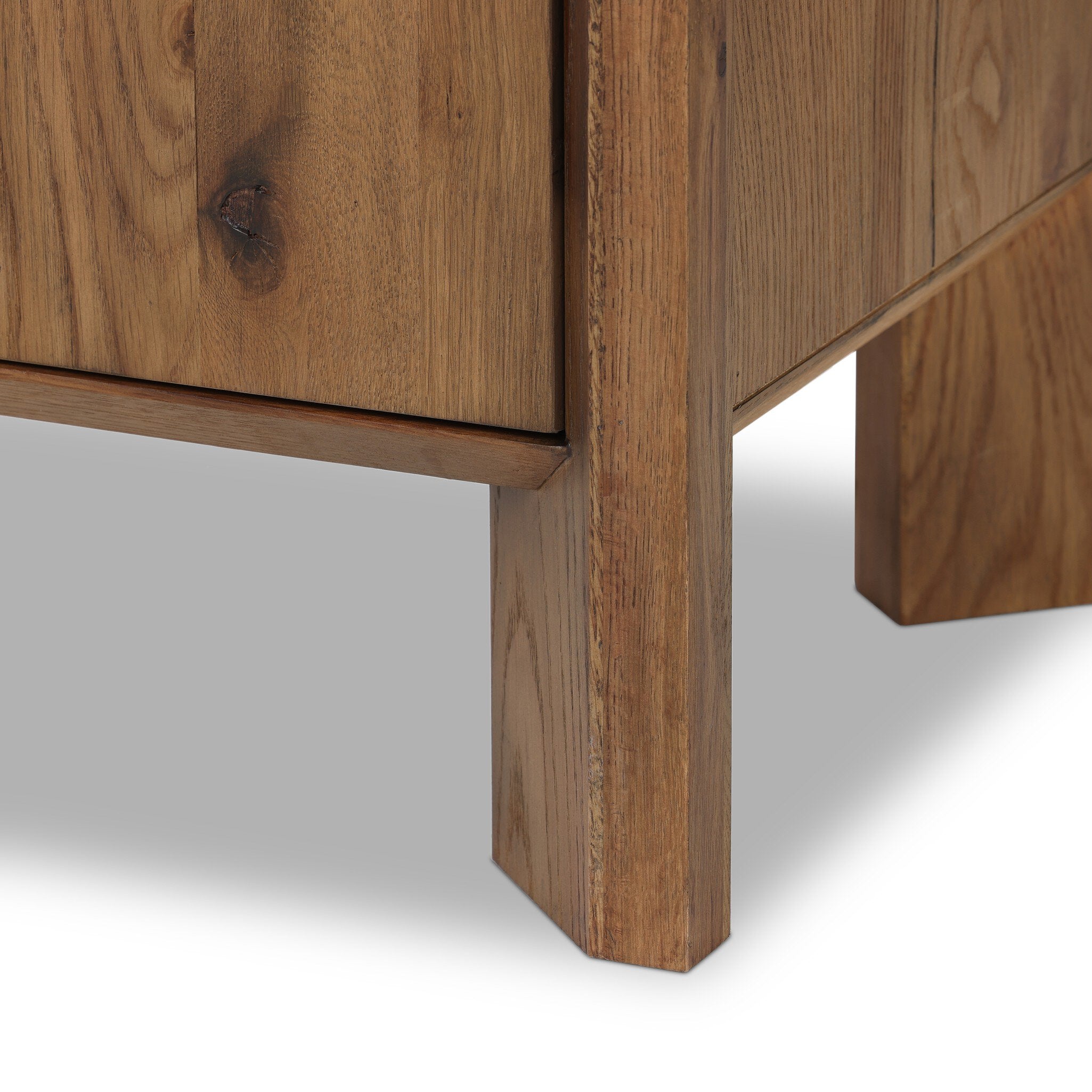Four Hands Orwin Wide Bookshelf — Worn Oak-Worn Oak Veneer