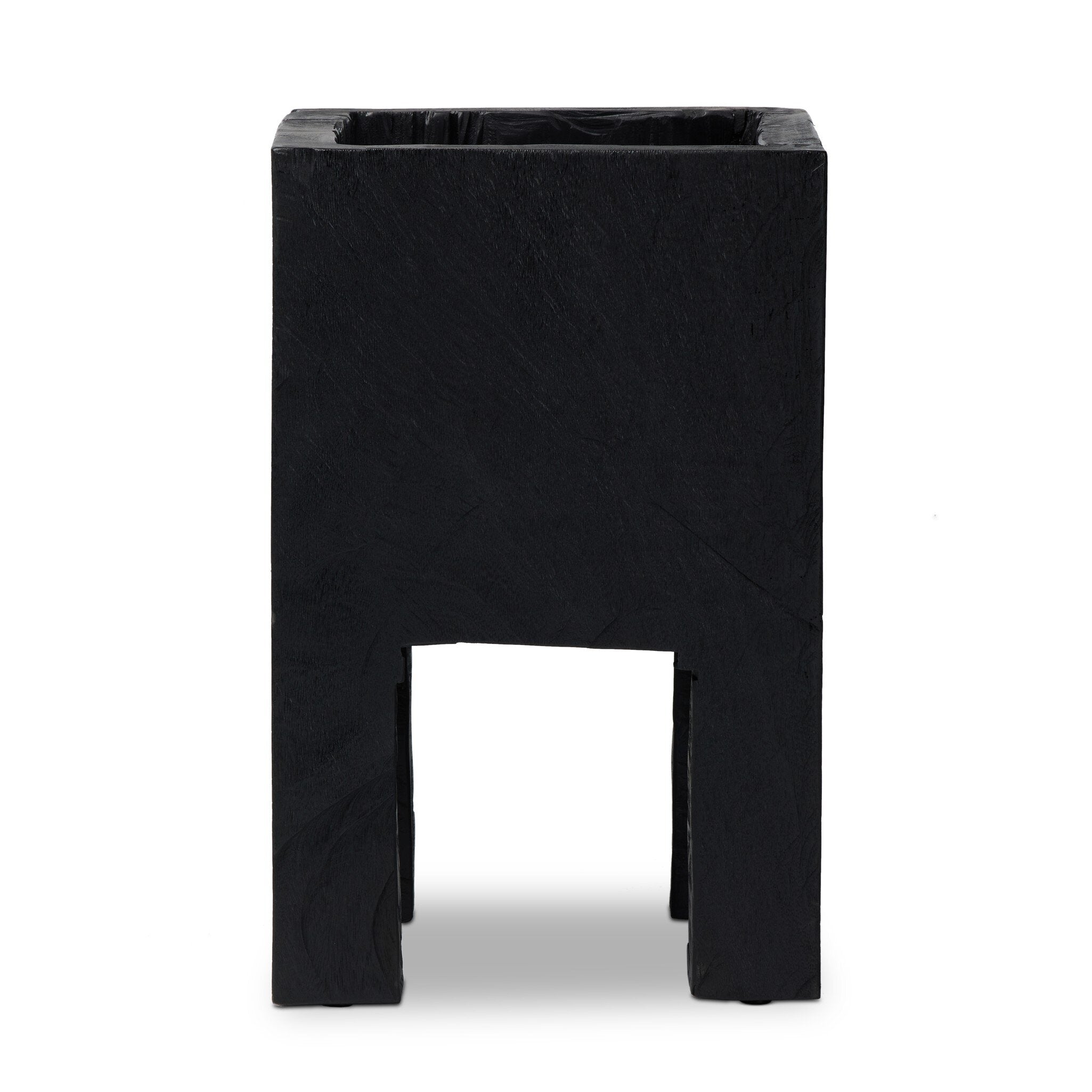 Four Hands Tora Planter — Carbonized Black