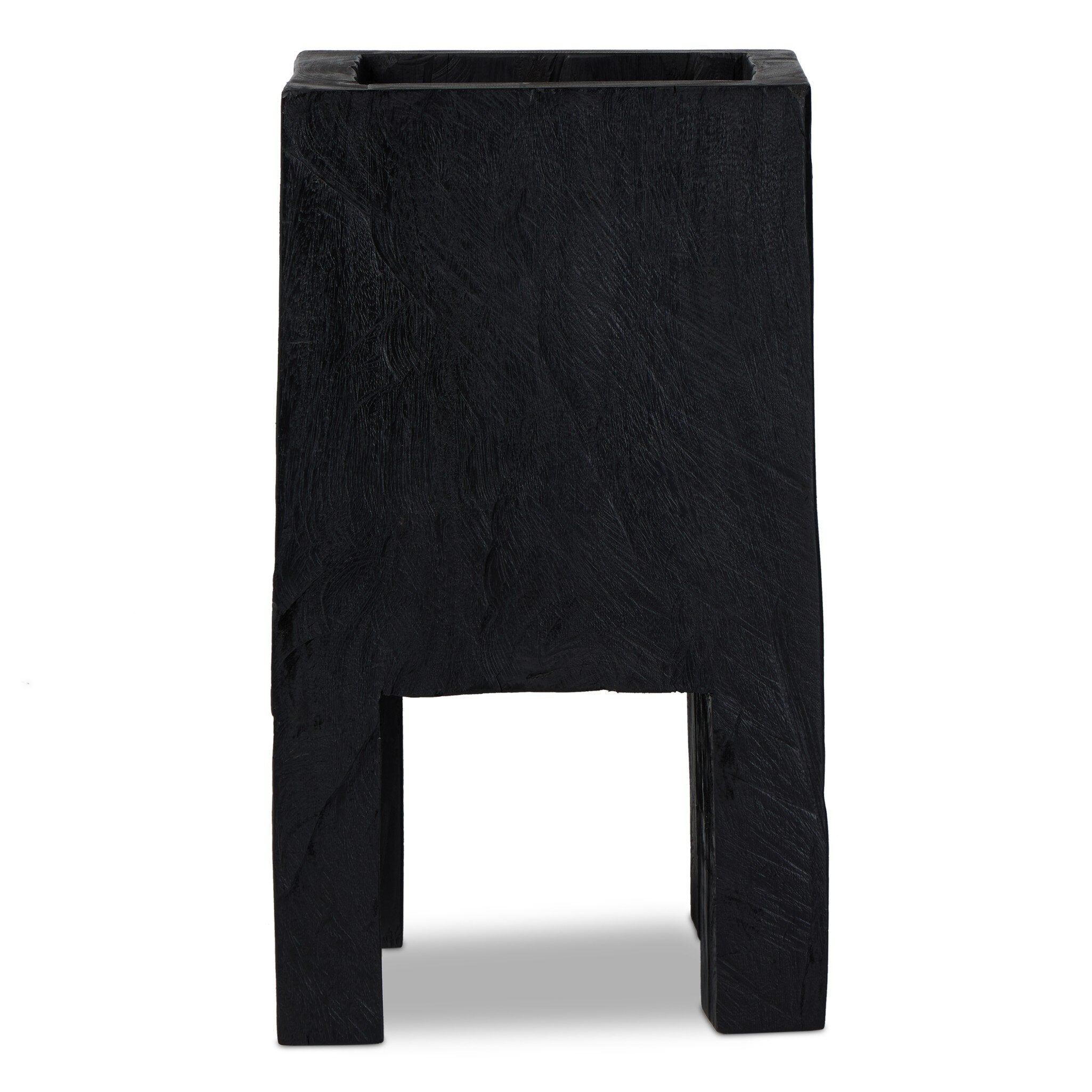 Four Hands Tora Planter — Carbonized Black