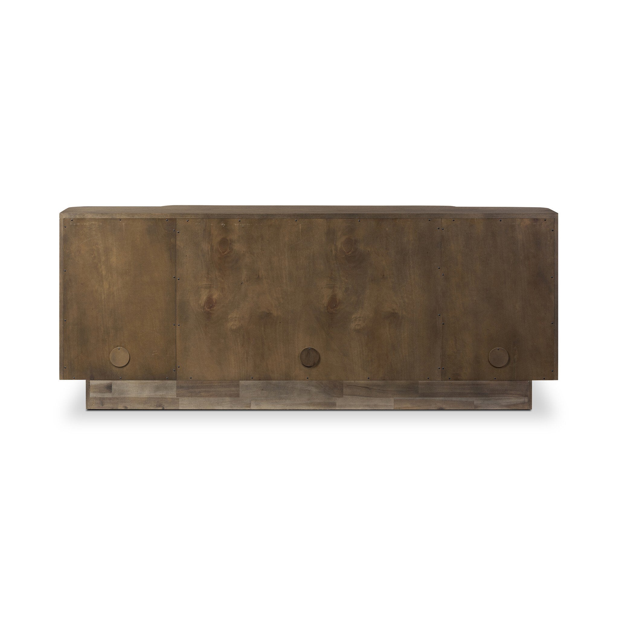 Four Hands Leya Sideboard — Weathered Oak Veneer-Black Iron-Weathered Oak
