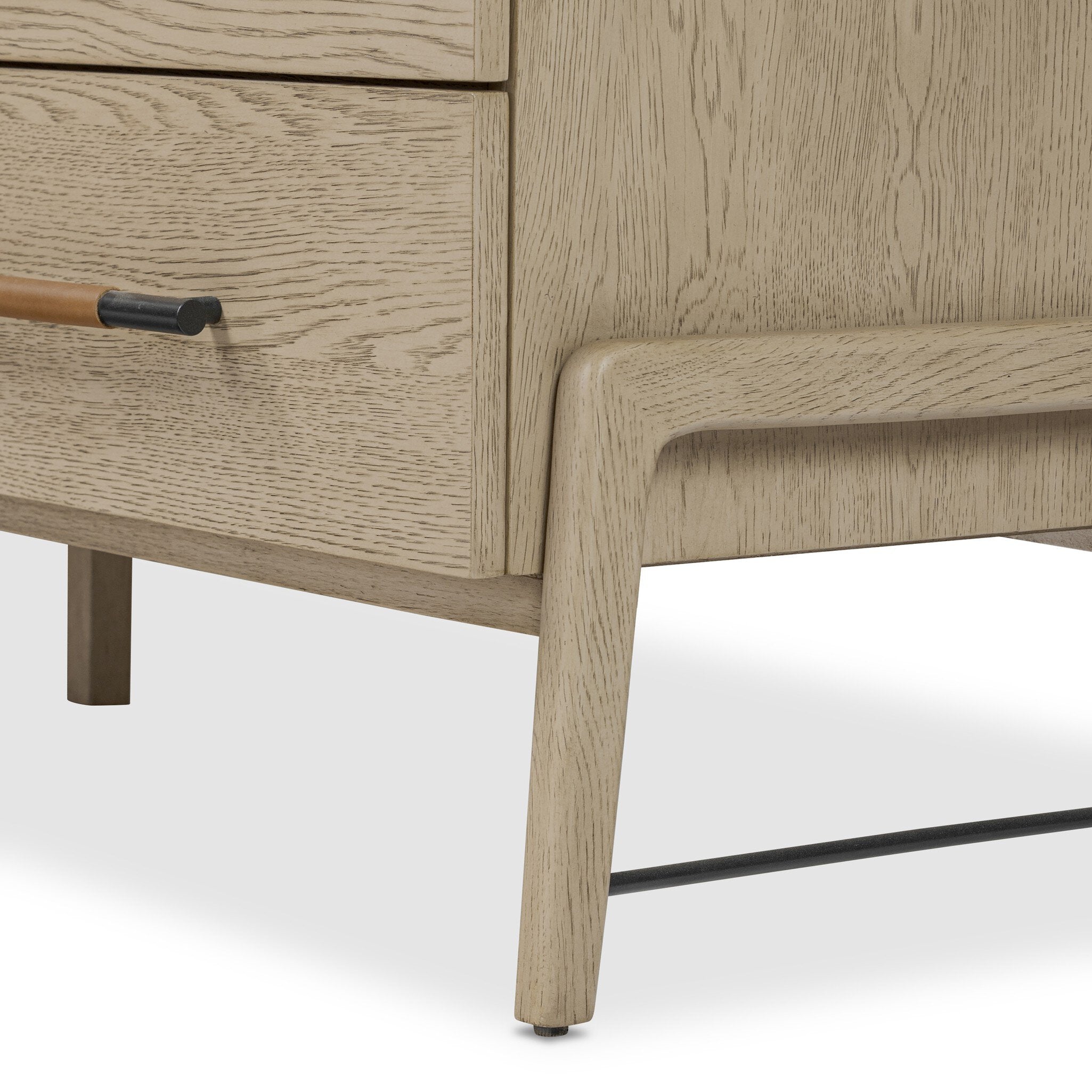 Four Hands Rosedale 8 Drawer Dresser — Yucca Oak Veneer-Chaps Sand-Gunmetal