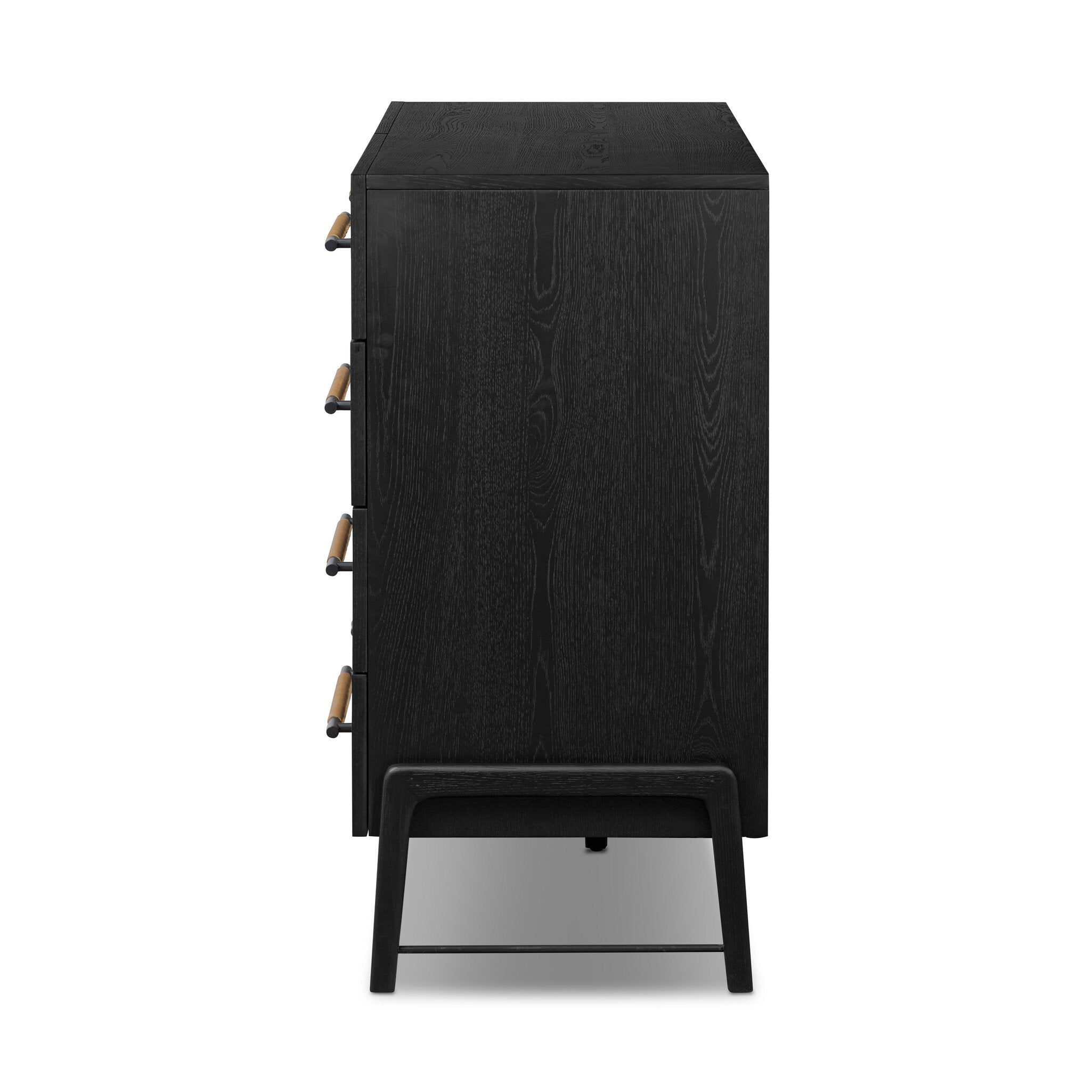 Four Hands Rosedale 8 Drawer Dresser — Ebony Oak-Chaps Sand-Gunmetal