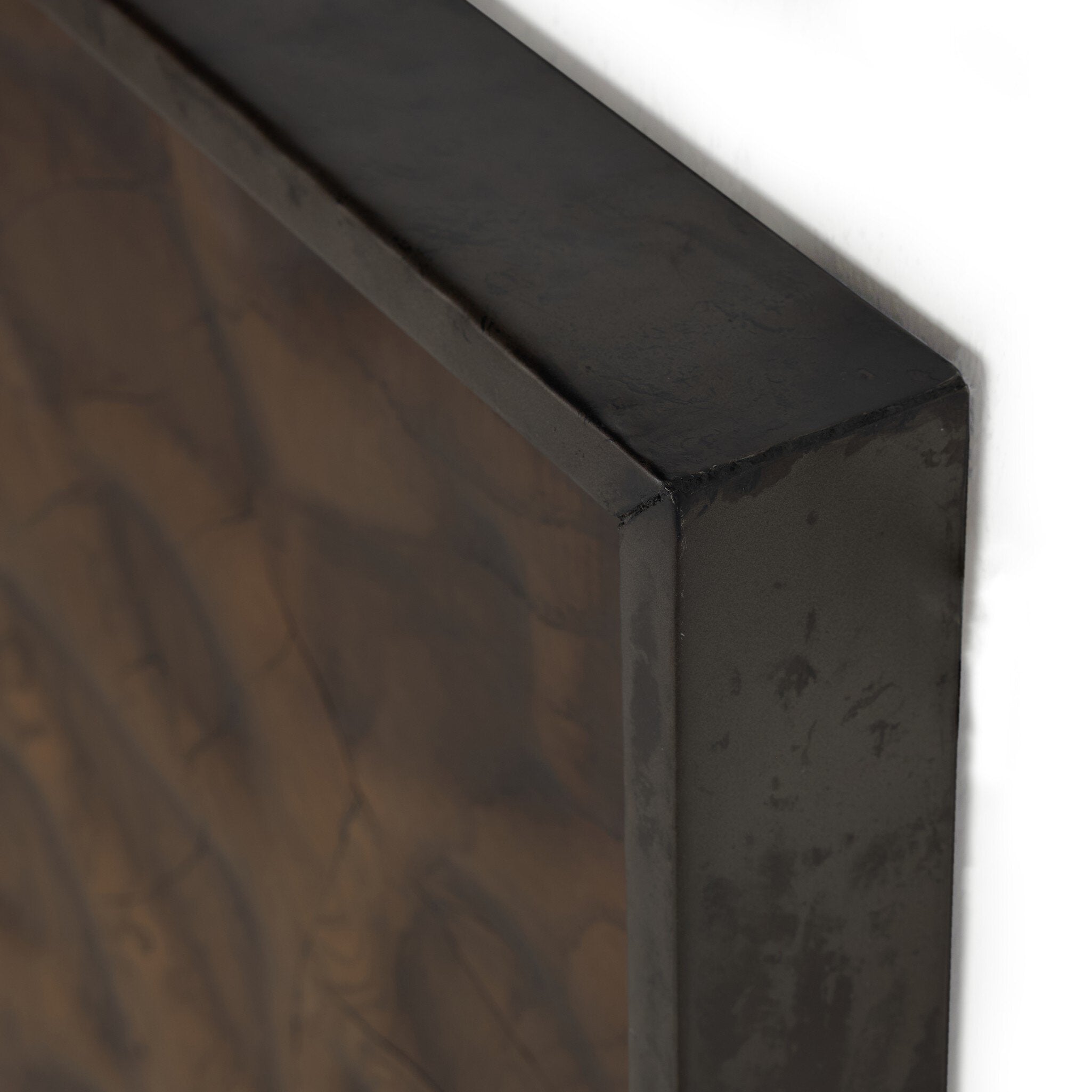 Four Hands Wyler Wall Panel — Textured Walnut-Rust Aluminum