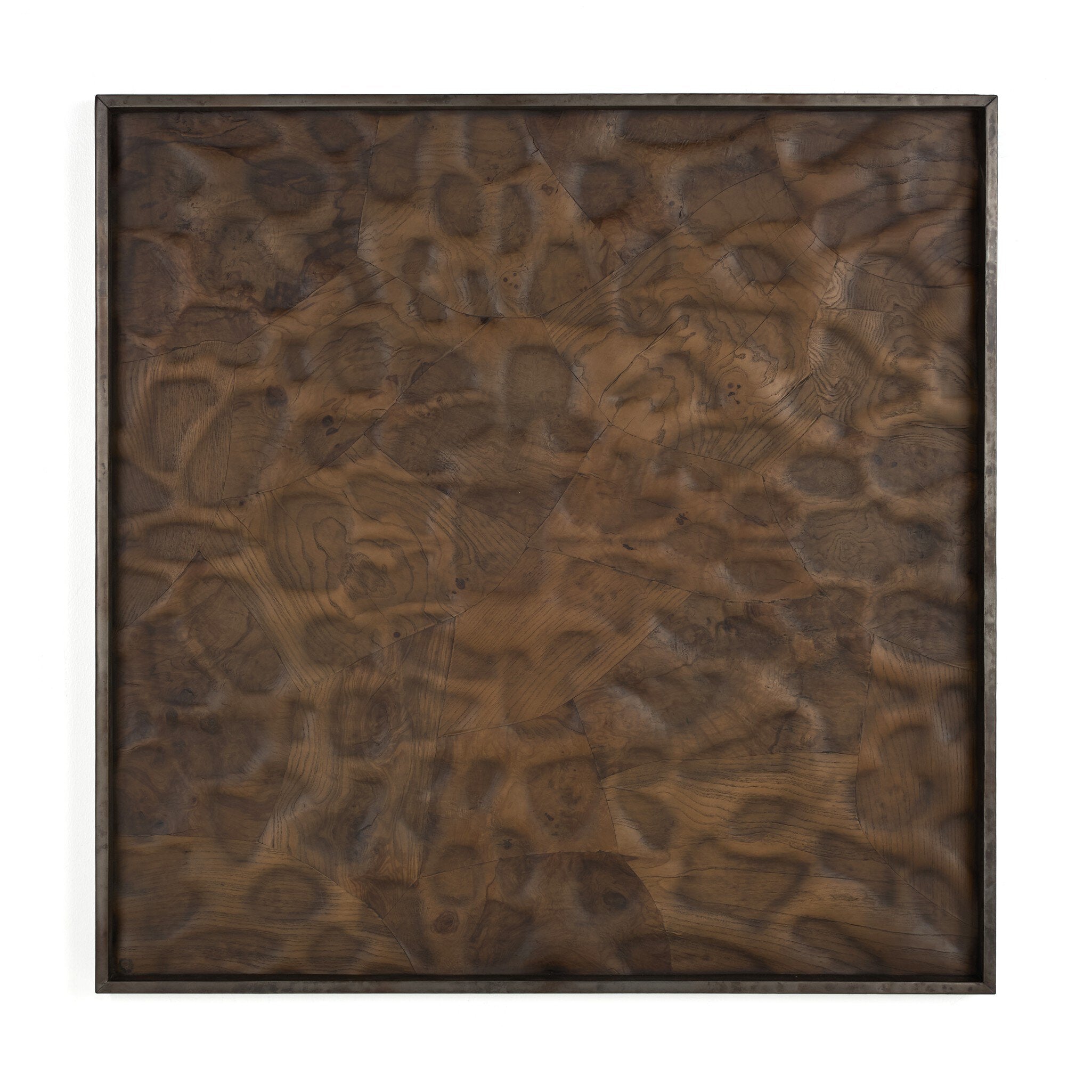 Four Hands Wyler Wall Panel — Textured Walnut-Rust Aluminum