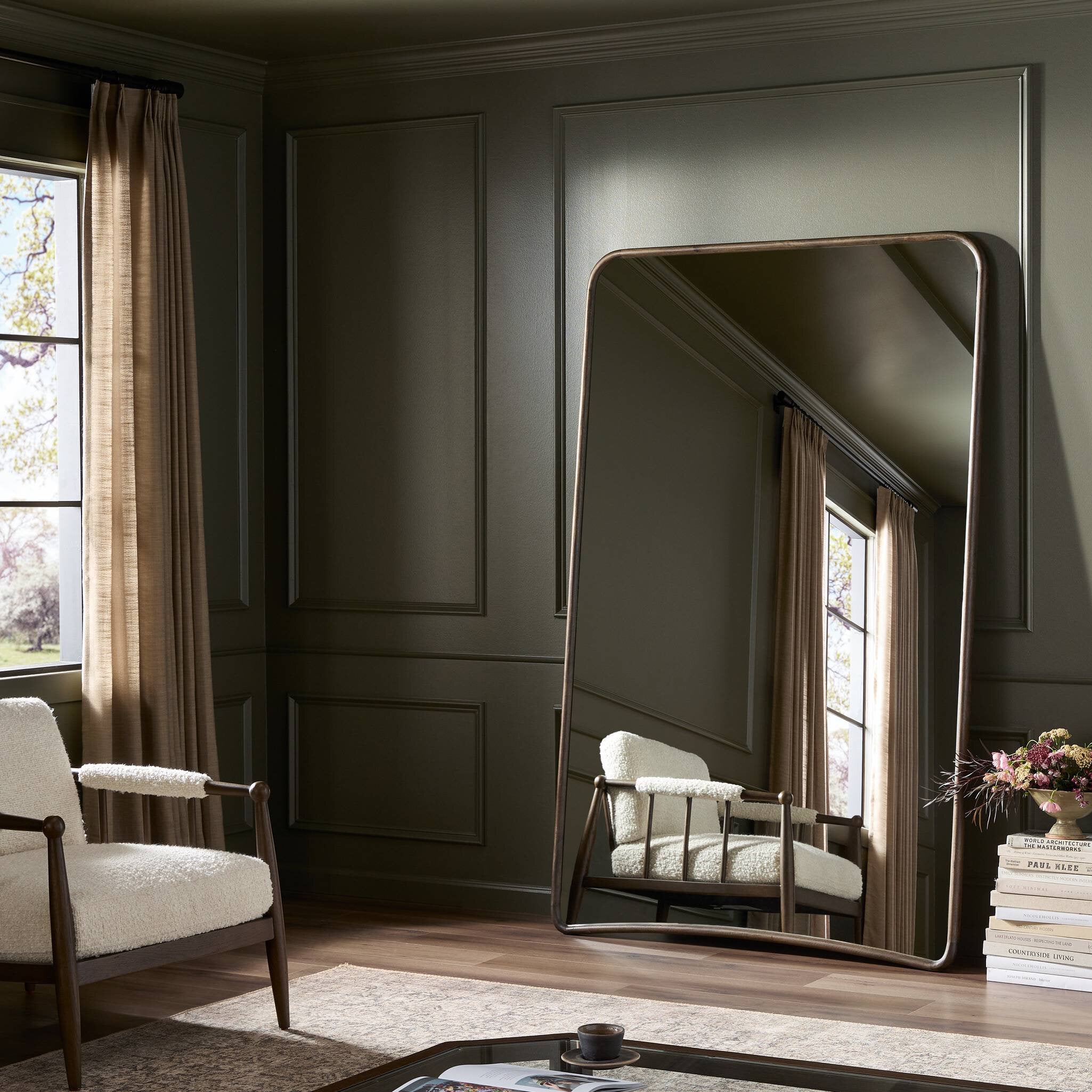 Four Hands Madrano Floor Mirror — Aged Brown