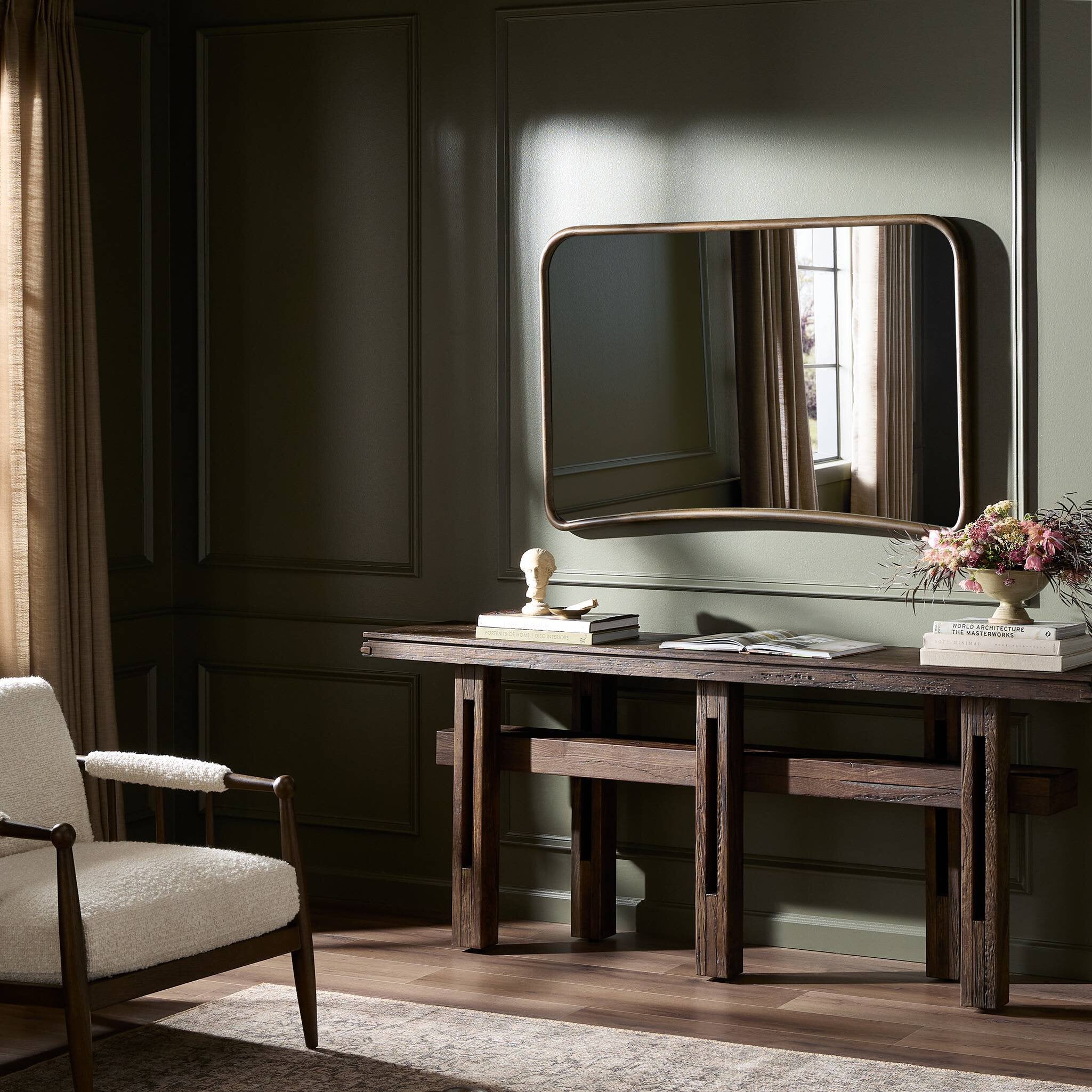 Four Hands Madrano Mantel Mirror — Aged Brown