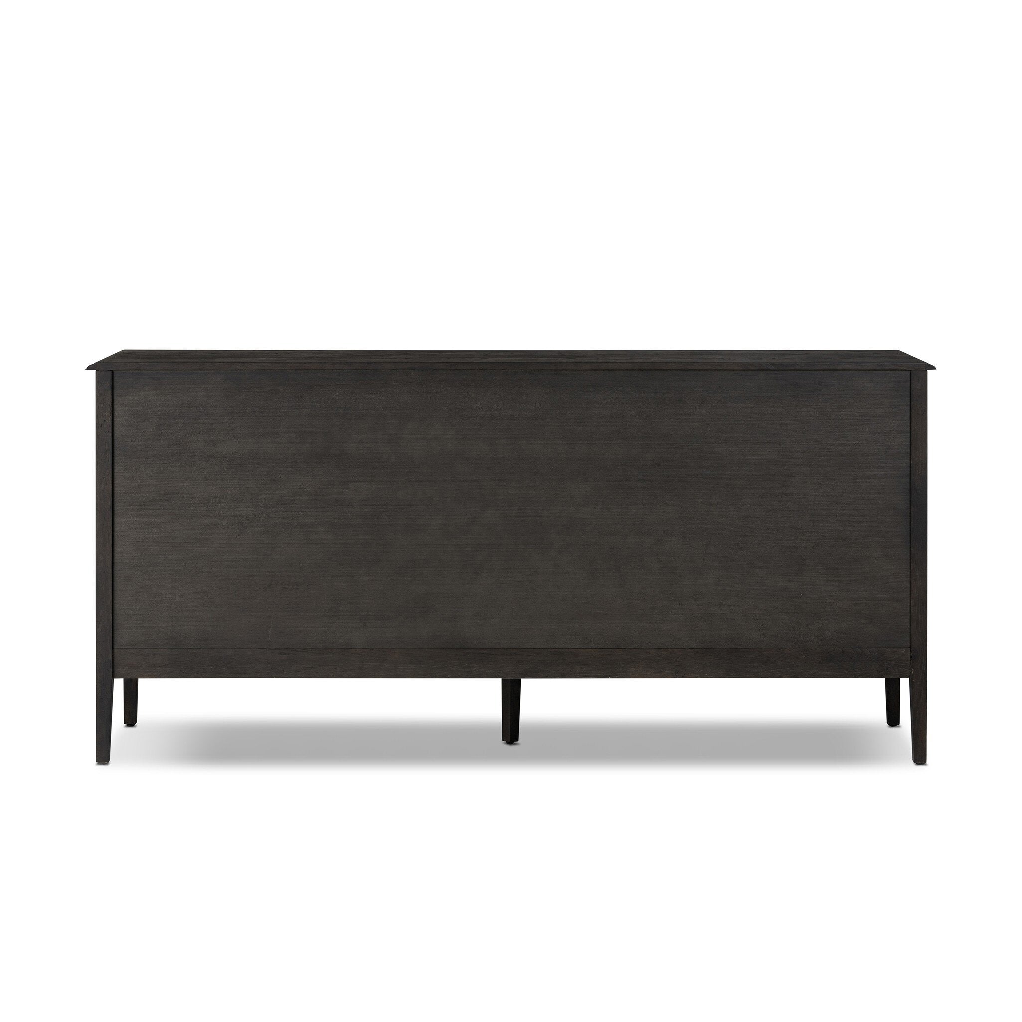 Four Hands Maggie 6 Drawer Dresser — Smoked Black Oak-Smoked Black Oak Veneer-Bronze Antimony