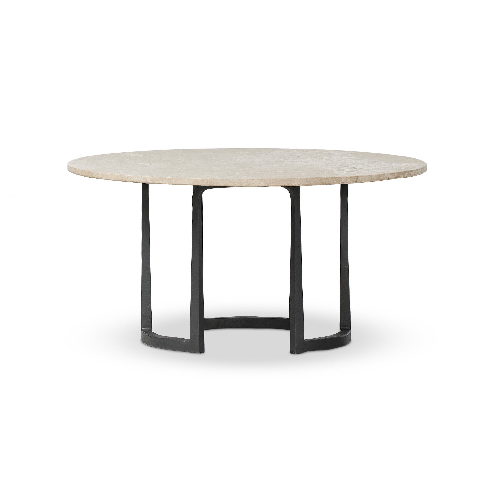Four Hands Axtell Coffee Table — Lunar Marble-Hammered Gunmetal