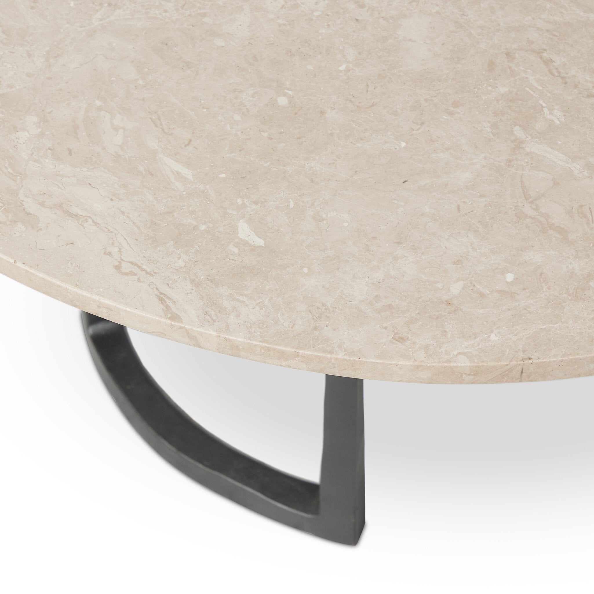 Four Hands Axtell Coffee Table — Lunar Marble-Hammered Gunmetal
