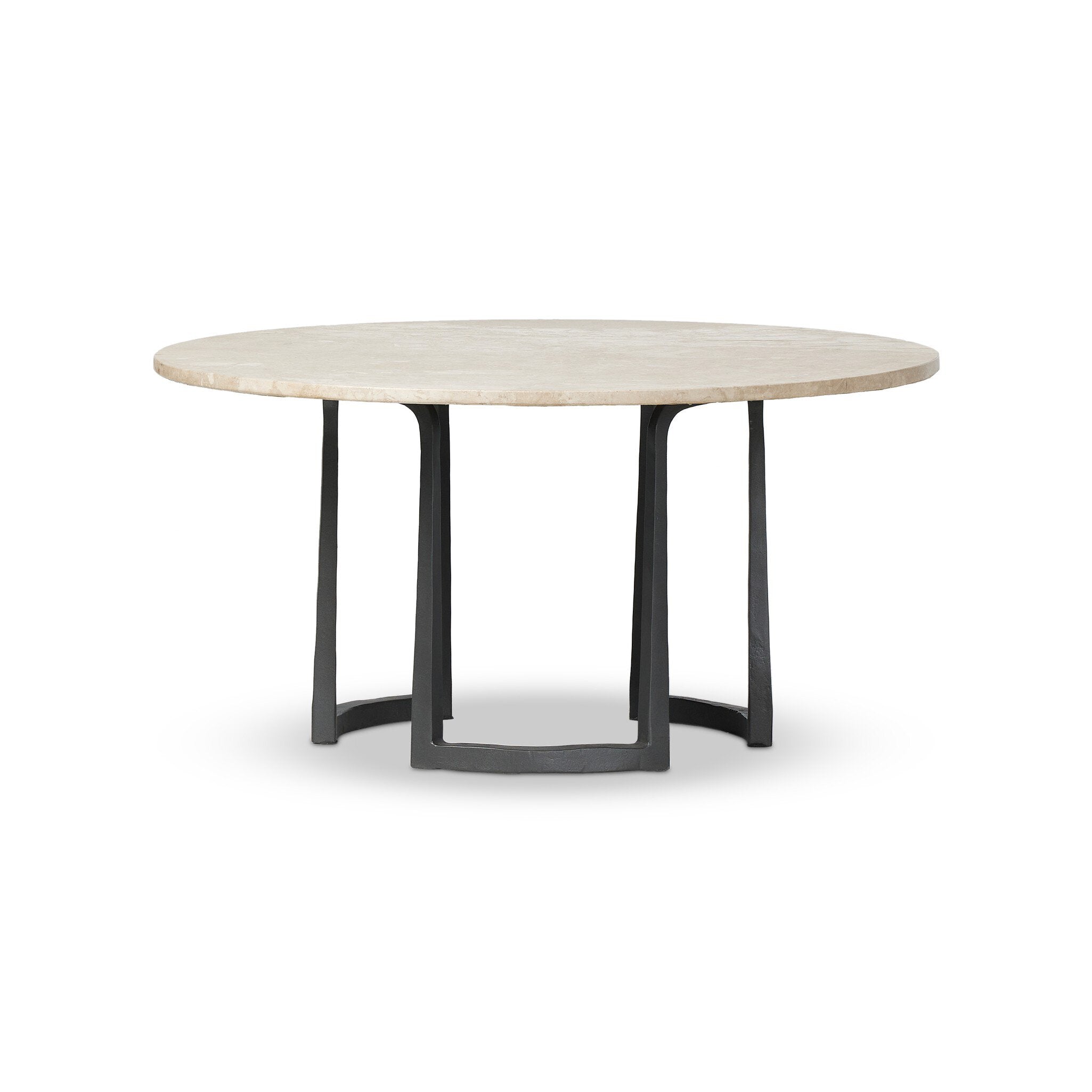 Four Hands Axtell Coffee Table — Lunar Marble-Hammered Gunmetal
