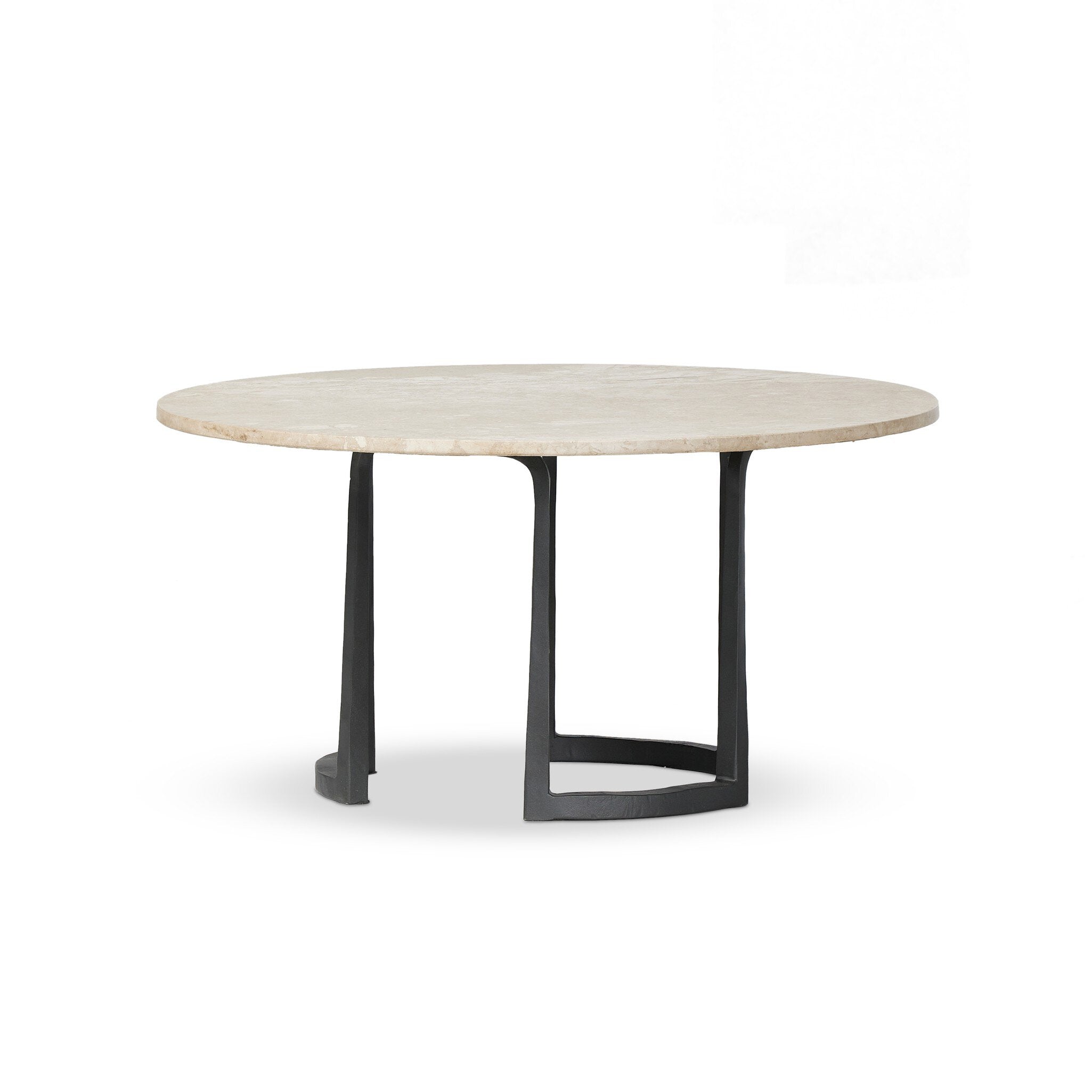 Four Hands Axtell Coffee Table — Lunar Marble-Hammered Gunmetal
