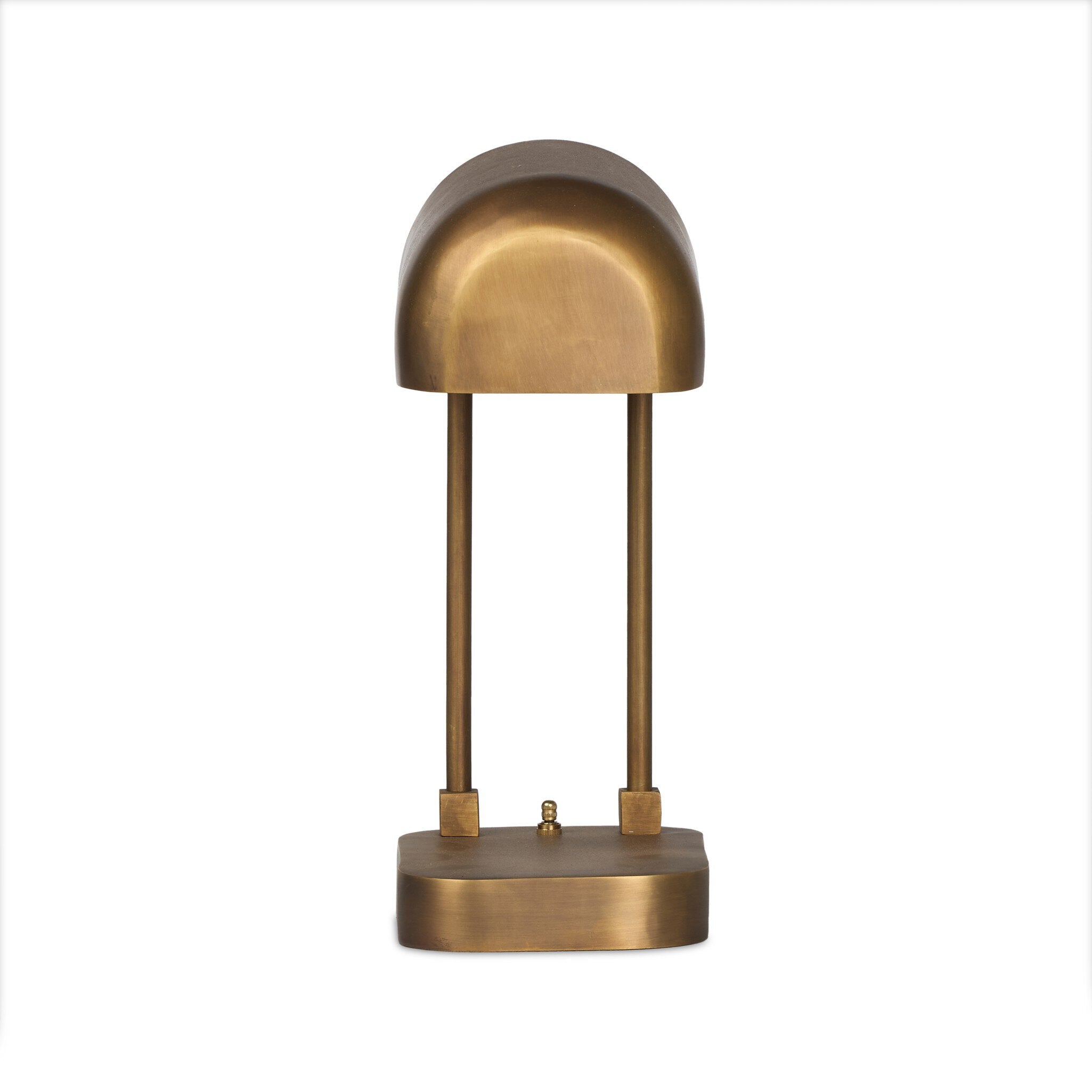 Four Hands Merlin Table Lamp — Aged Antique Brass-Black Cord