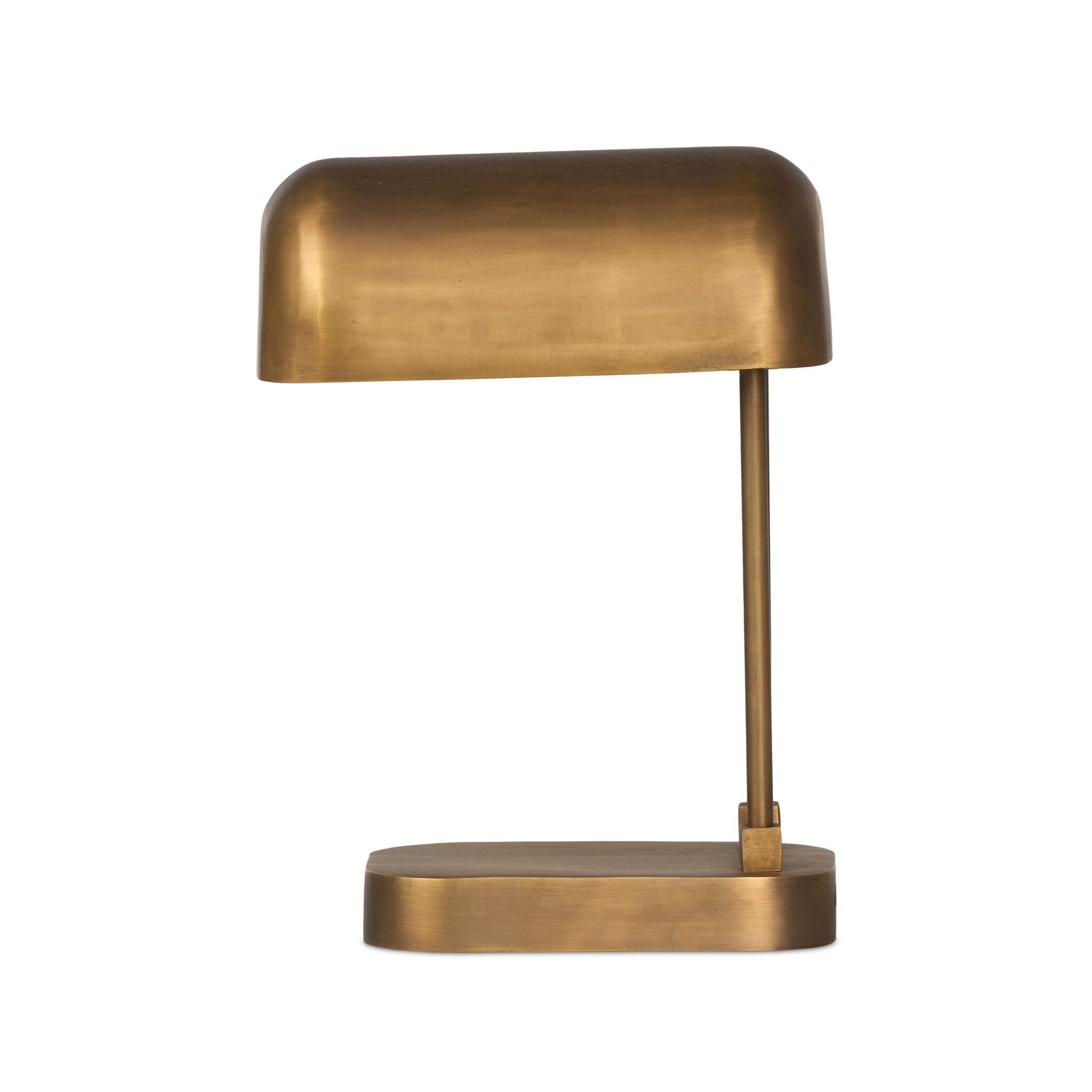 Four Hands Merlin Table Lamp — Aged Antique Brass-Black Cord