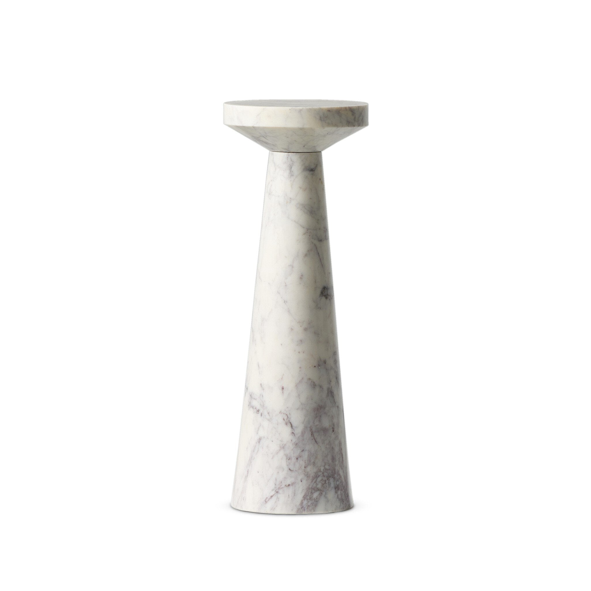 Four Hands Mabel Nesting End Table — Veined White Marble