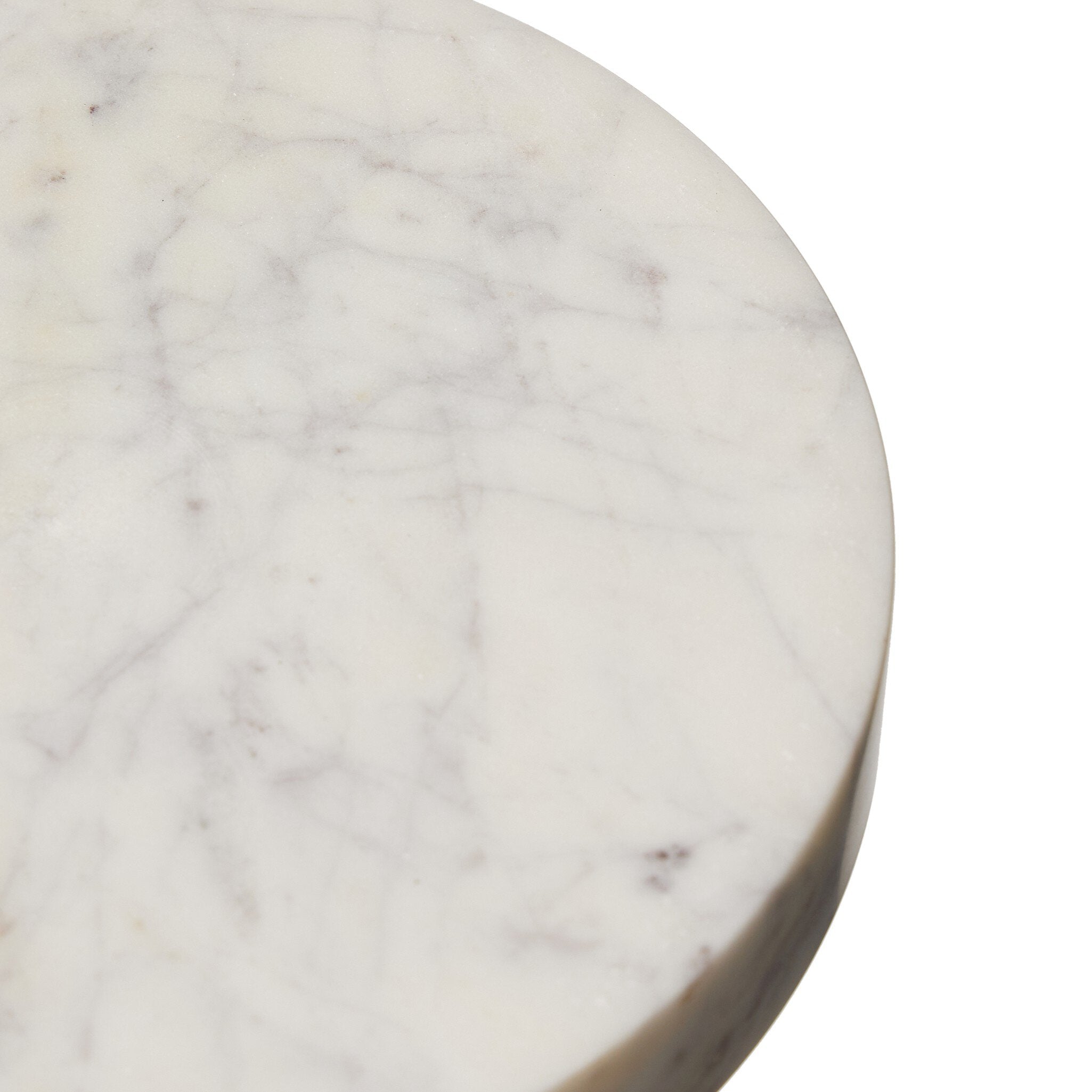 Four Hands Mabel Nesting End Table — Veined White Marble