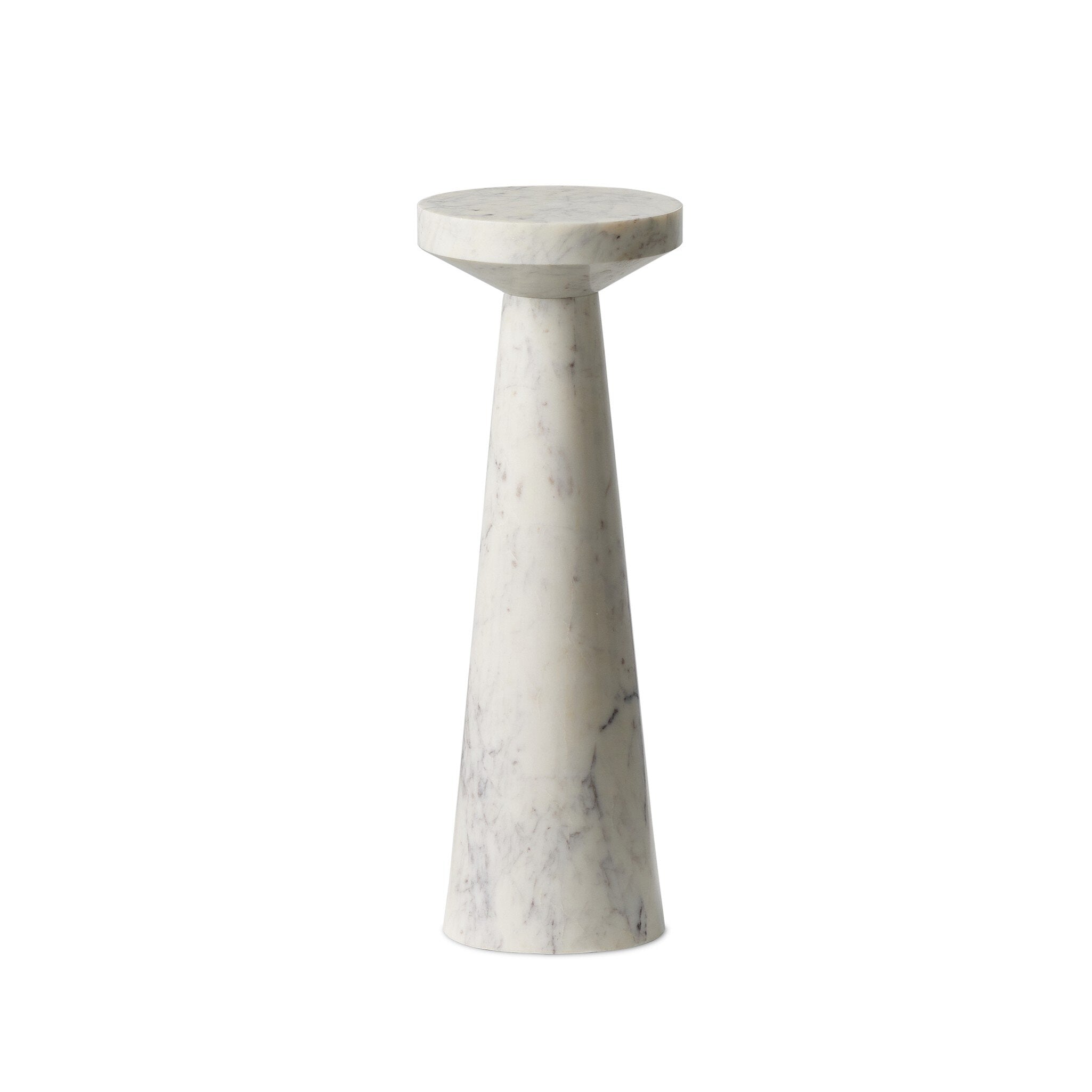 Four Hands Mabel Nesting End Table — Veined White Marble