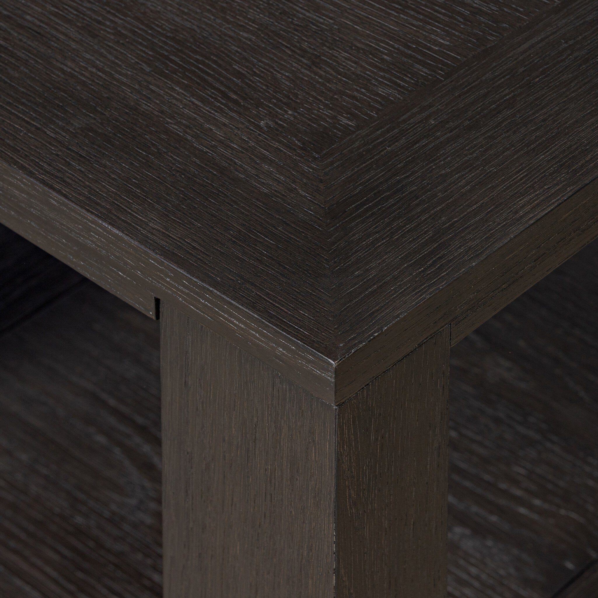 Four Hands Thomas End Table — Dark Anthracite Oak Veneer