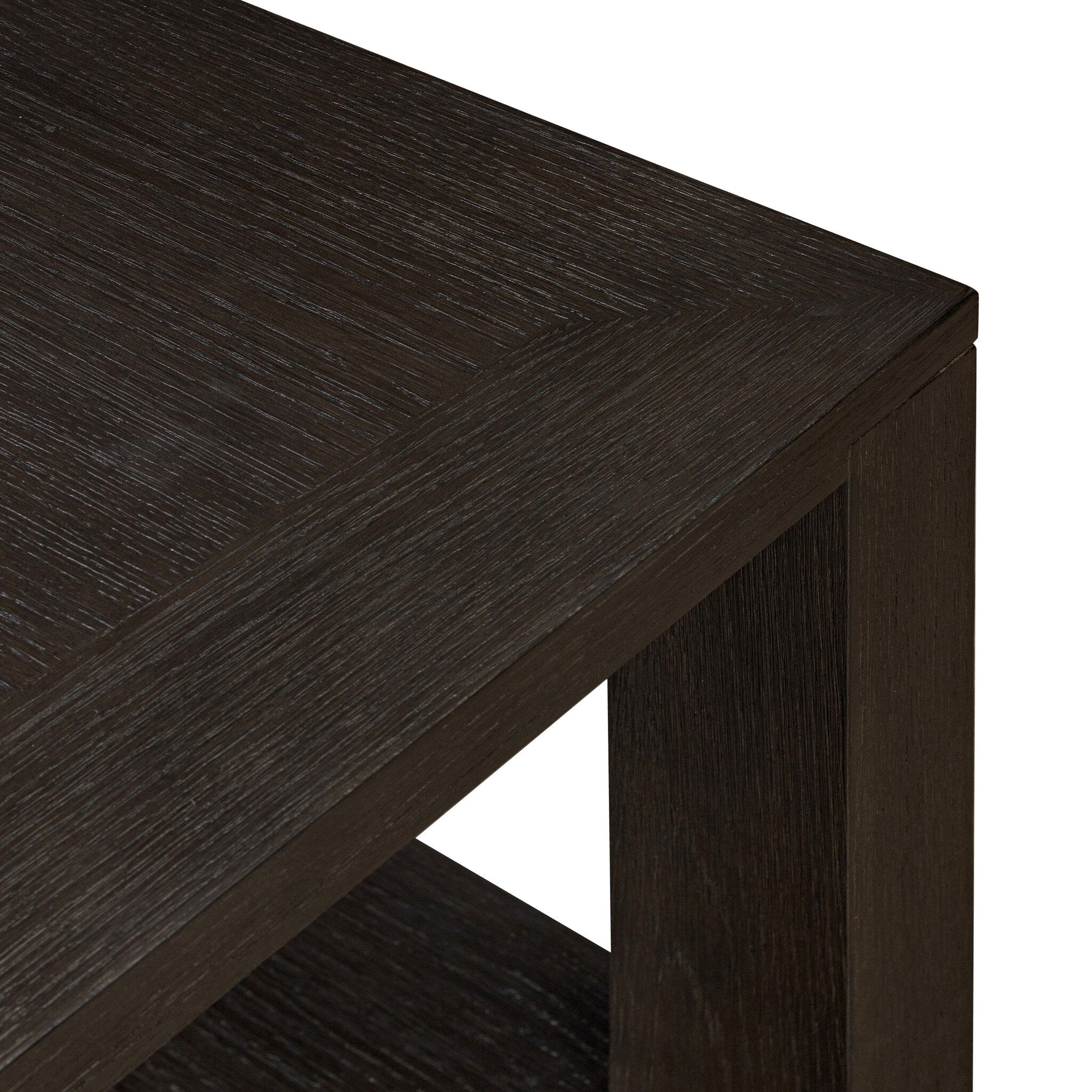 Four Hands Thomas End Table — Dark Anthracite Oak Veneer