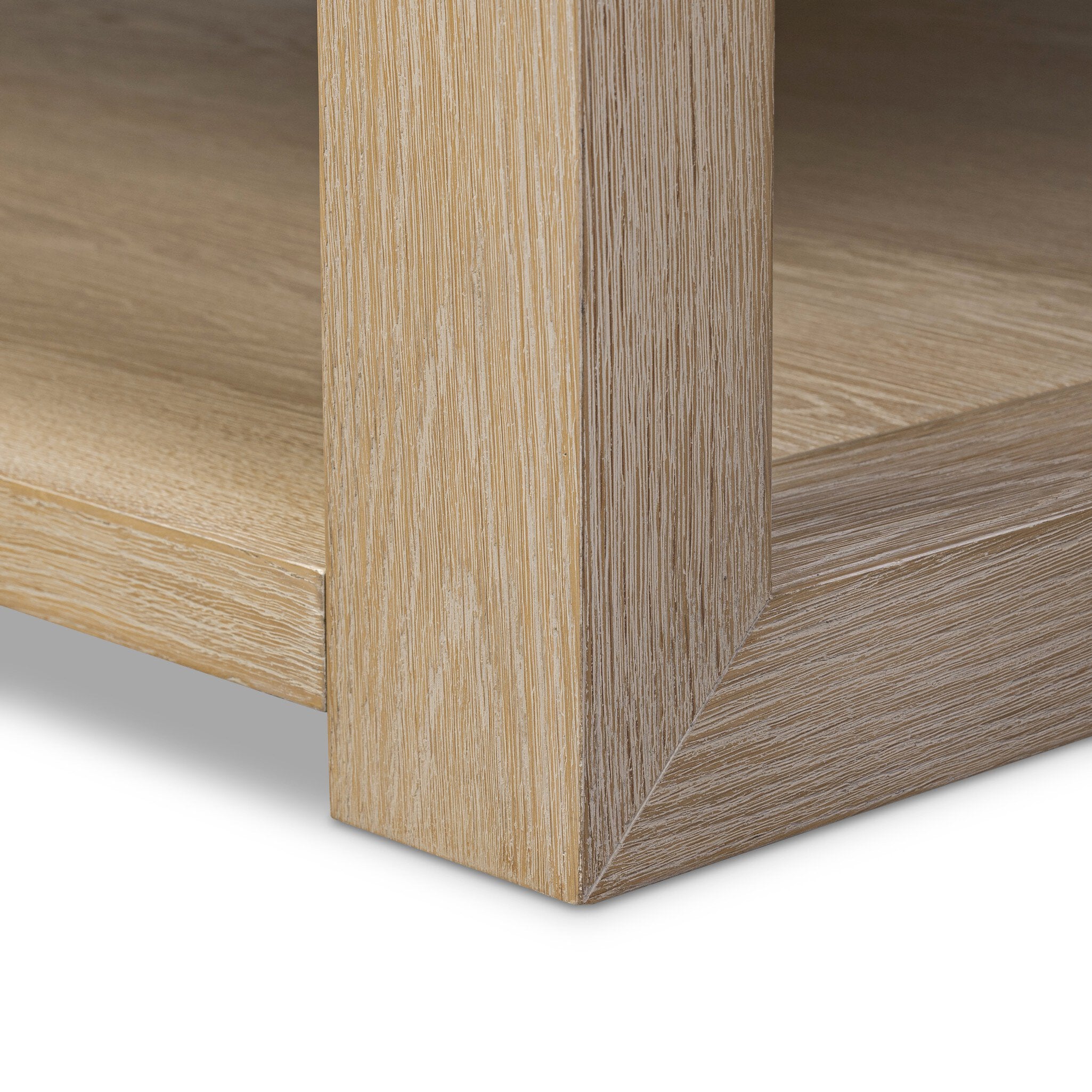 Four Hands Thomas Square Coffee Table — Bleached Oak Veneer
